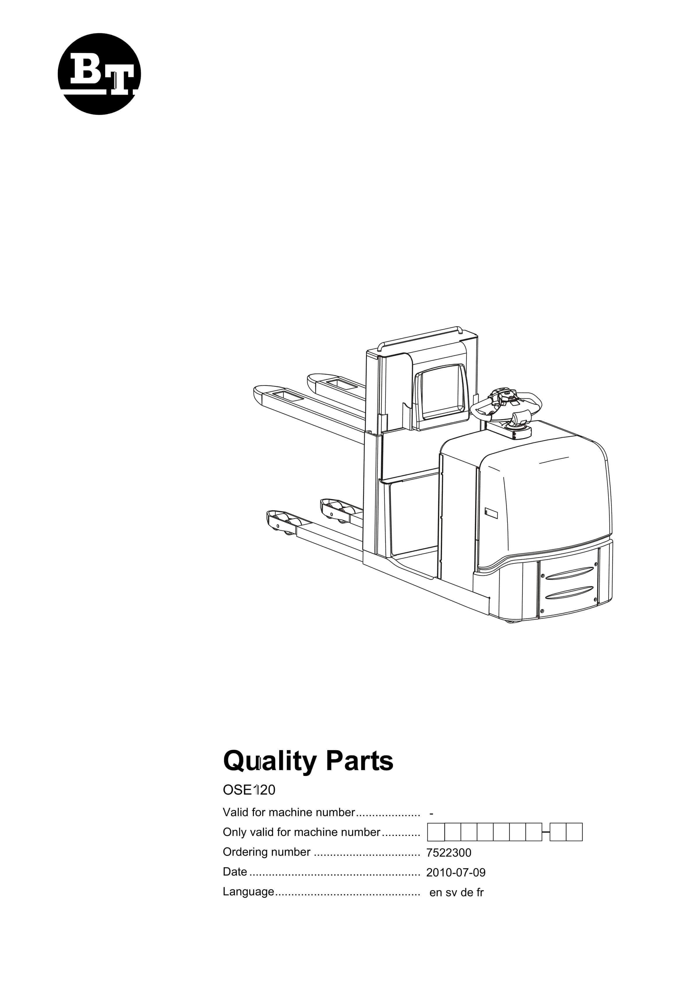 BT OSE120 Quality Parts 7522300 1 BT OSE120 Quality Parts 7522300