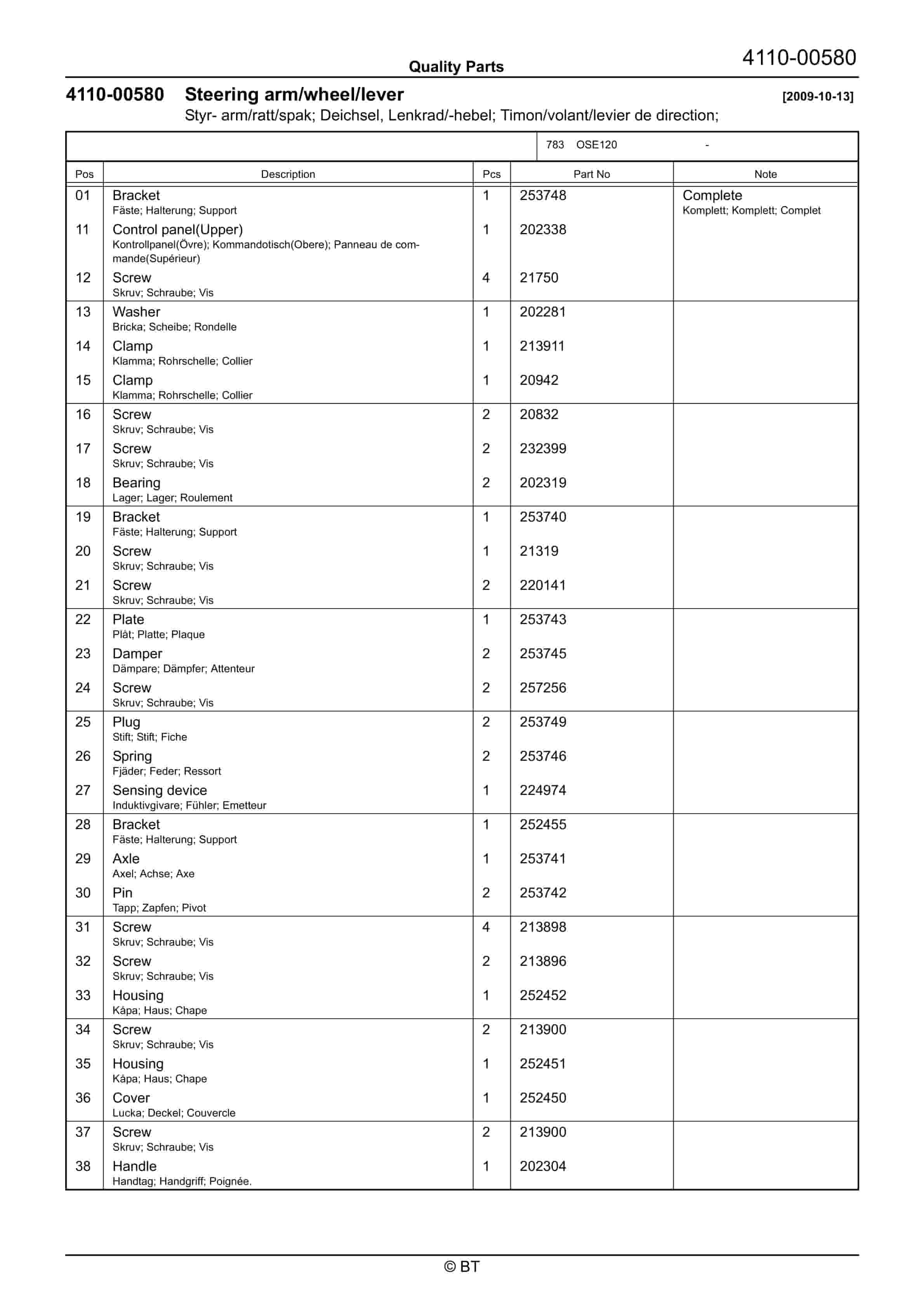 BT OSE120 Quality Parts 7522300 2 BT OSE120 Quality Parts 7522300 - Image 2
