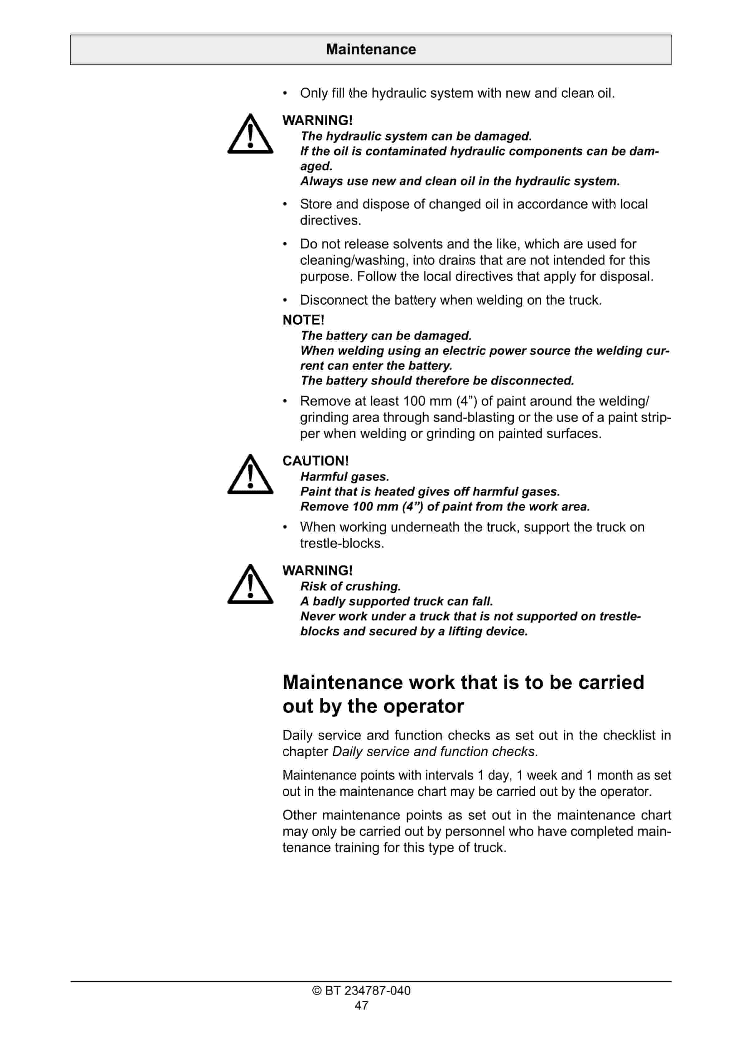 BT OSE120CB Operator Manual 234787-040 4 BT OSE120CB Operator Manual 234787-040 - Image 4