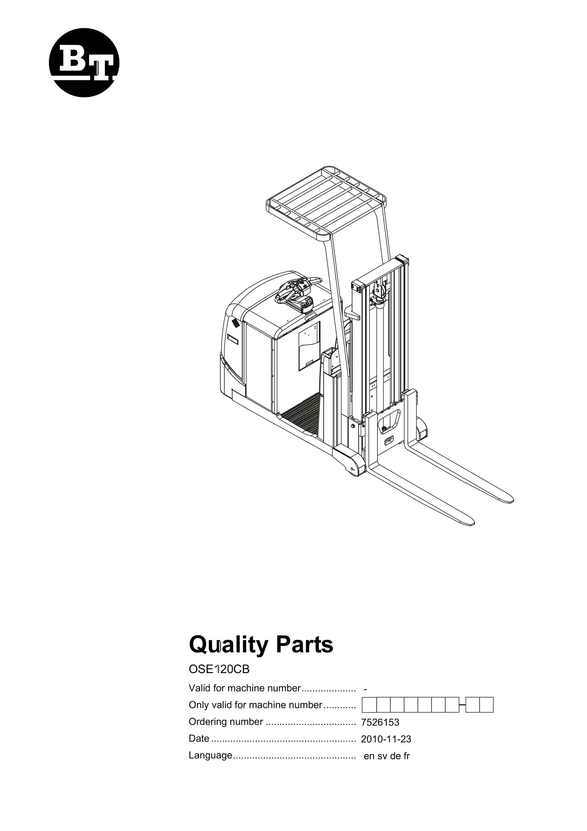 BT OSE120CB Quality Parts 7526153 1 BT OSE120CB Quality Parts 7526153