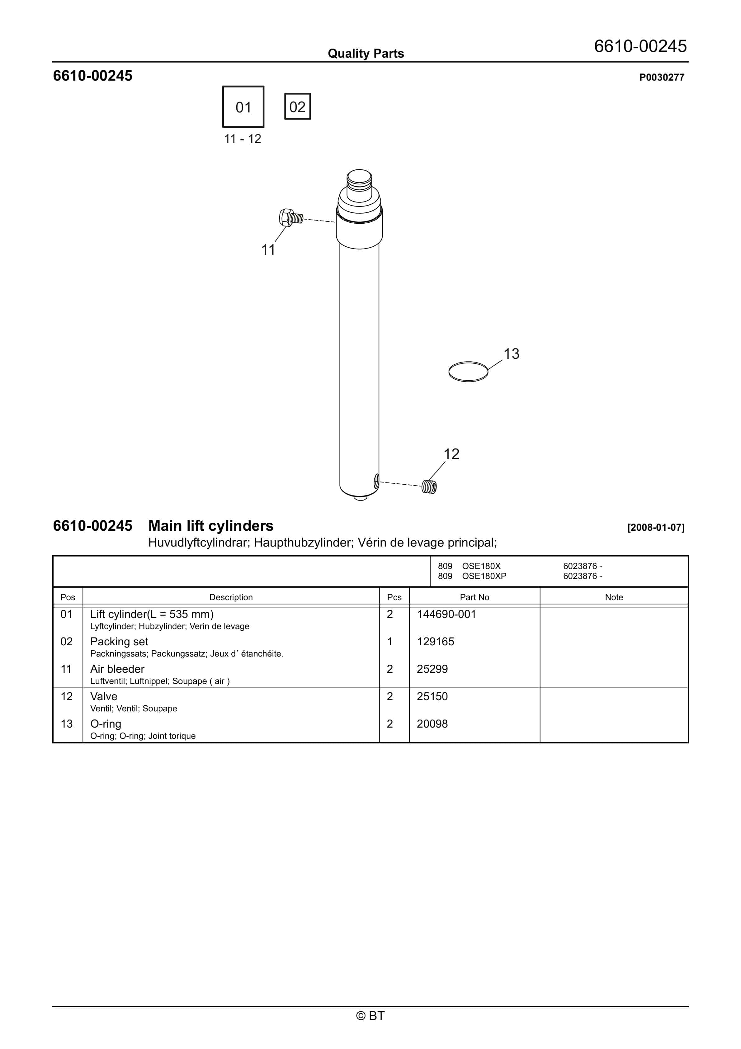 BT OSE180X, OSE180XP Quality Parts 254359 4 BT OSE180X, OSE180XP Quality Parts 254359 - Image 4