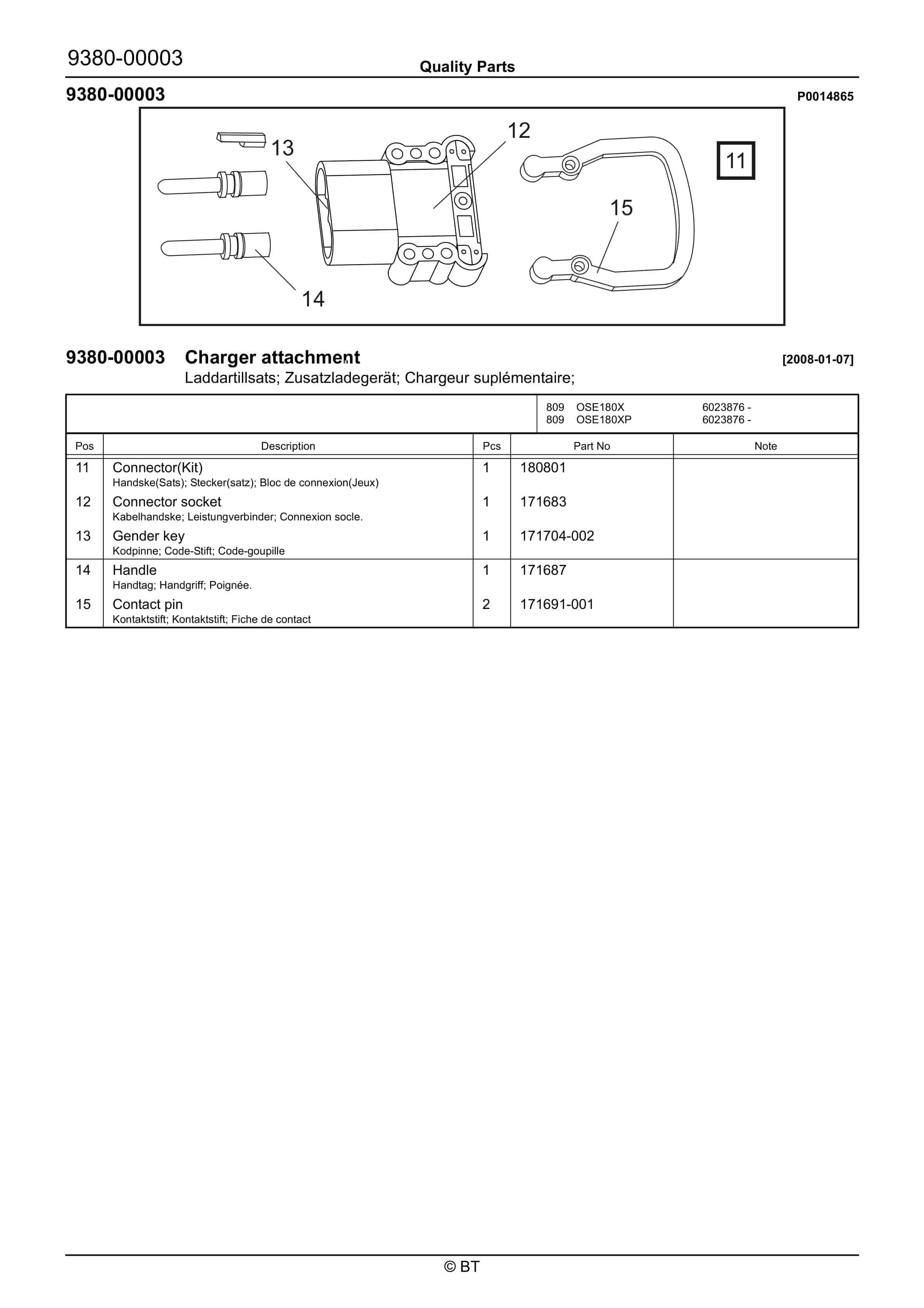 BT OSE180X, OSE180XP Quality Parts 262819 5 BT OSE180X, OSE180XP Quality Parts 262819 - Image 5