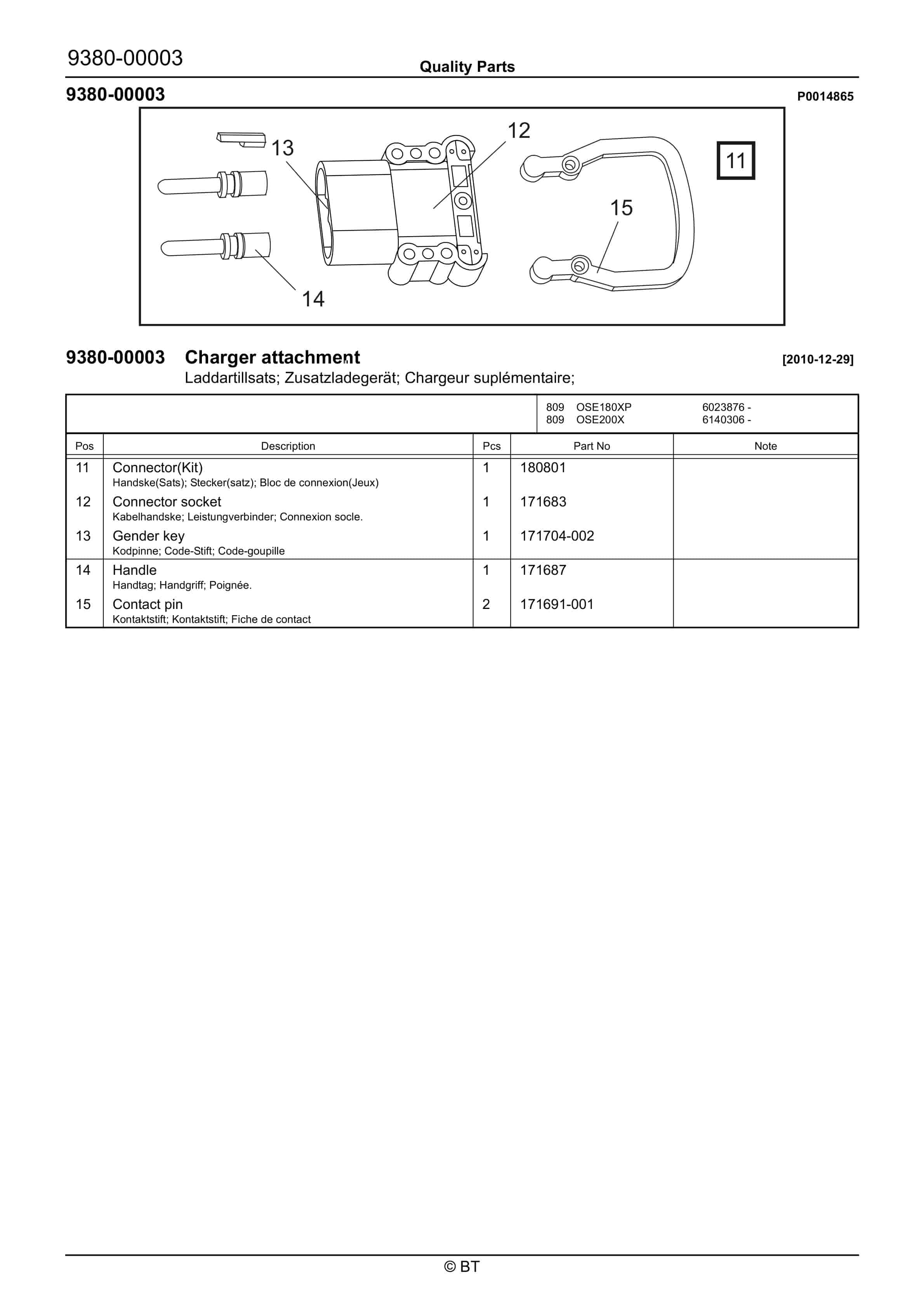 BT OSE180XP, OSE200X Quality Parts 7527289 5 BT OSE180XP, OSE200X Quality Parts 7527289 - Image 5