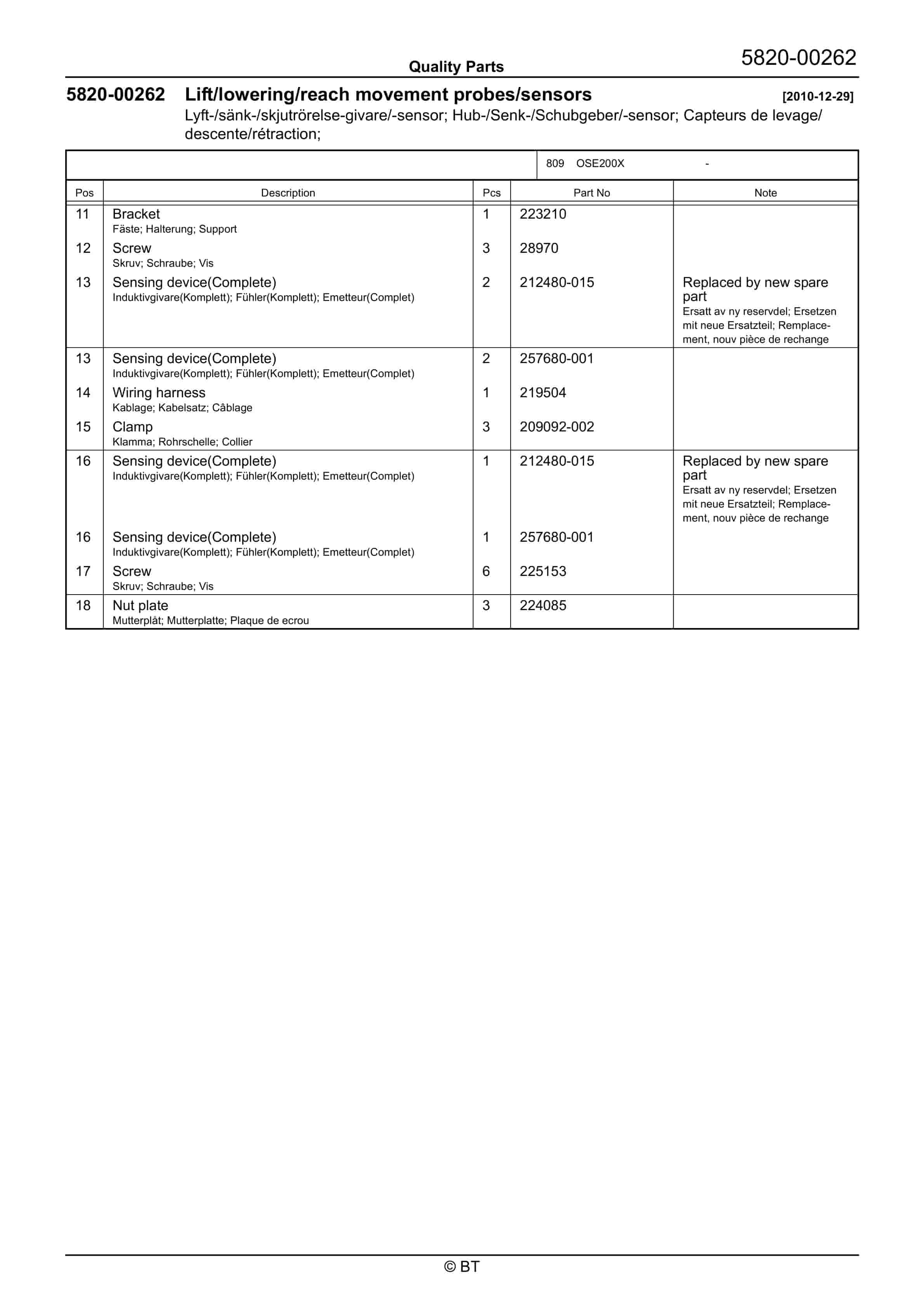BT OSE200X Quality Parts 7529760 3 BT OSE200X Quality Parts 7529760 - Image 3