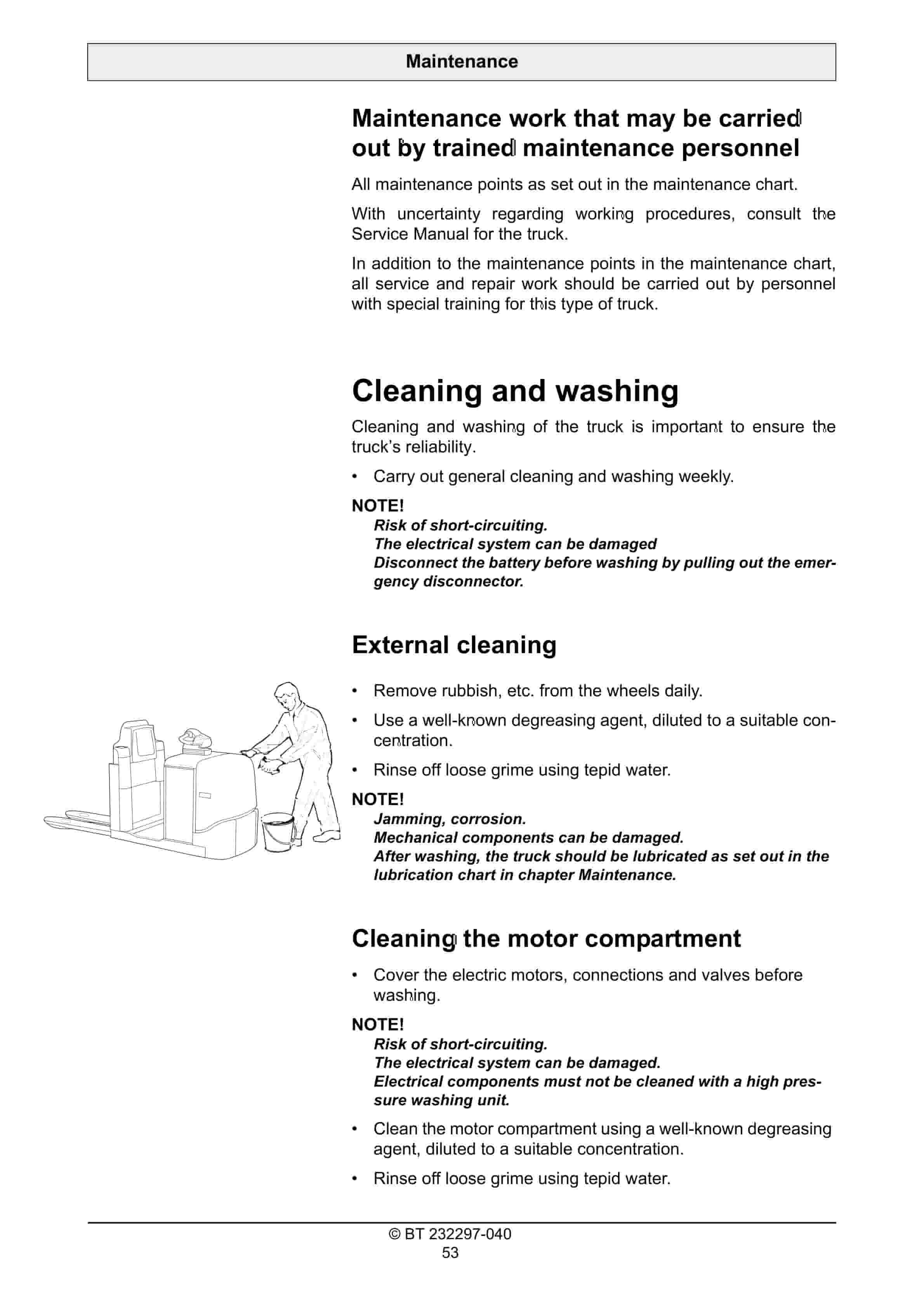 BT OSE250, OSE250P Operator Manual 232297-040 5 BT OSE250, OSE250P Operator Manual 232297-040 - Image 5
