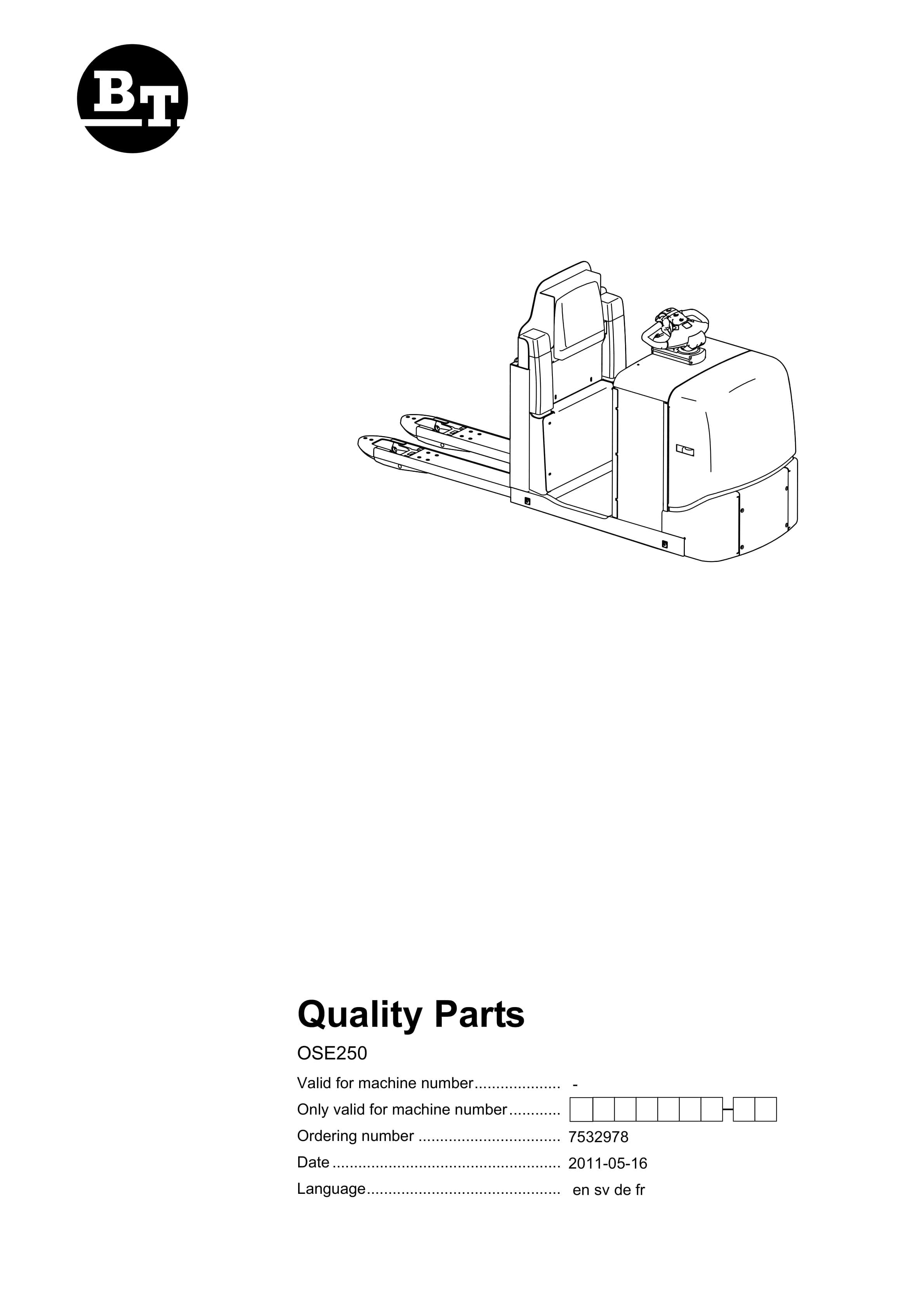 BT OSE250 Quality Parts 7532978 1 BT OSE250 Quality Parts 7532978
