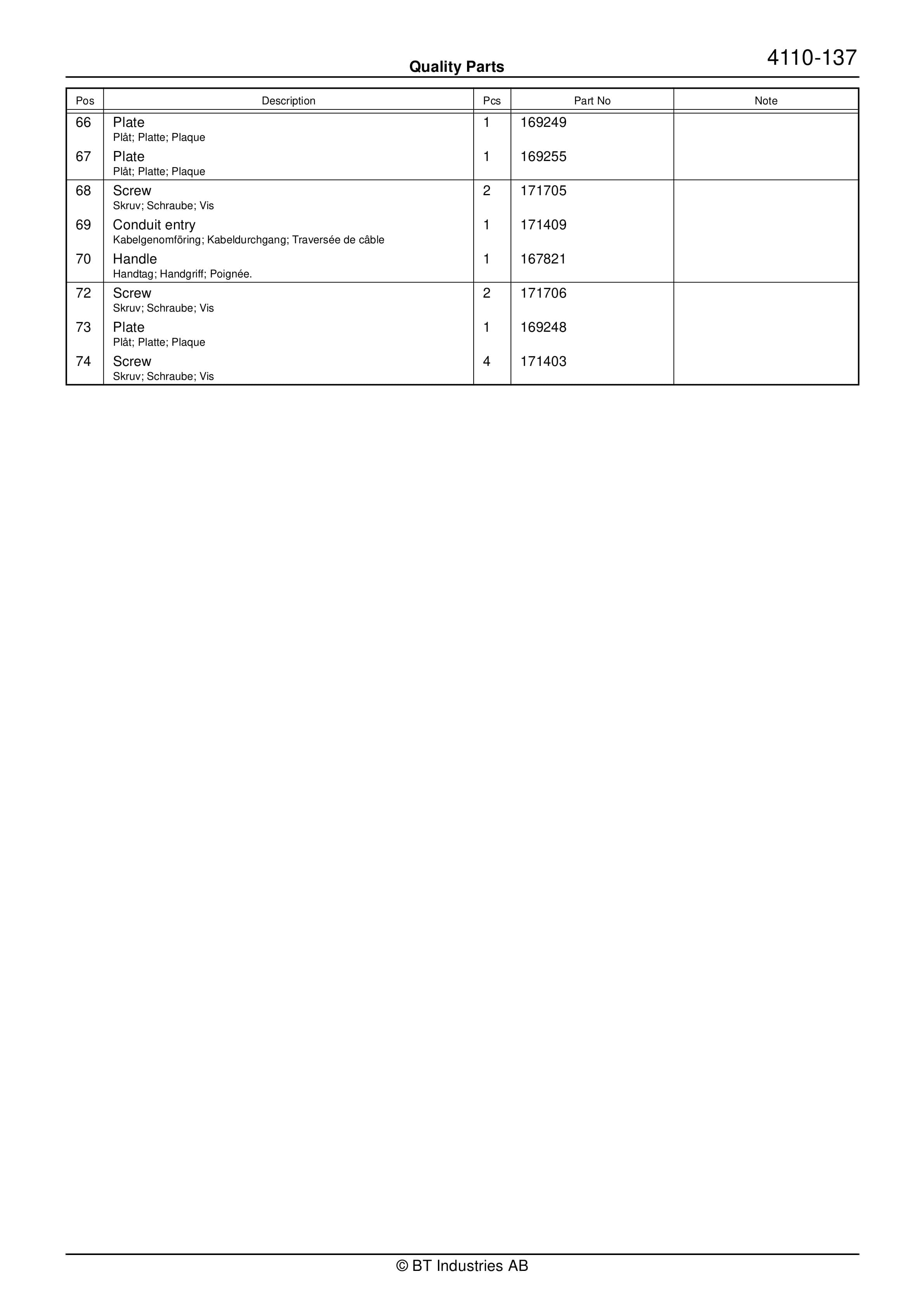 BT P24 Quality Parts 179461 3 BT P24 Quality Parts 179461 - Image 3