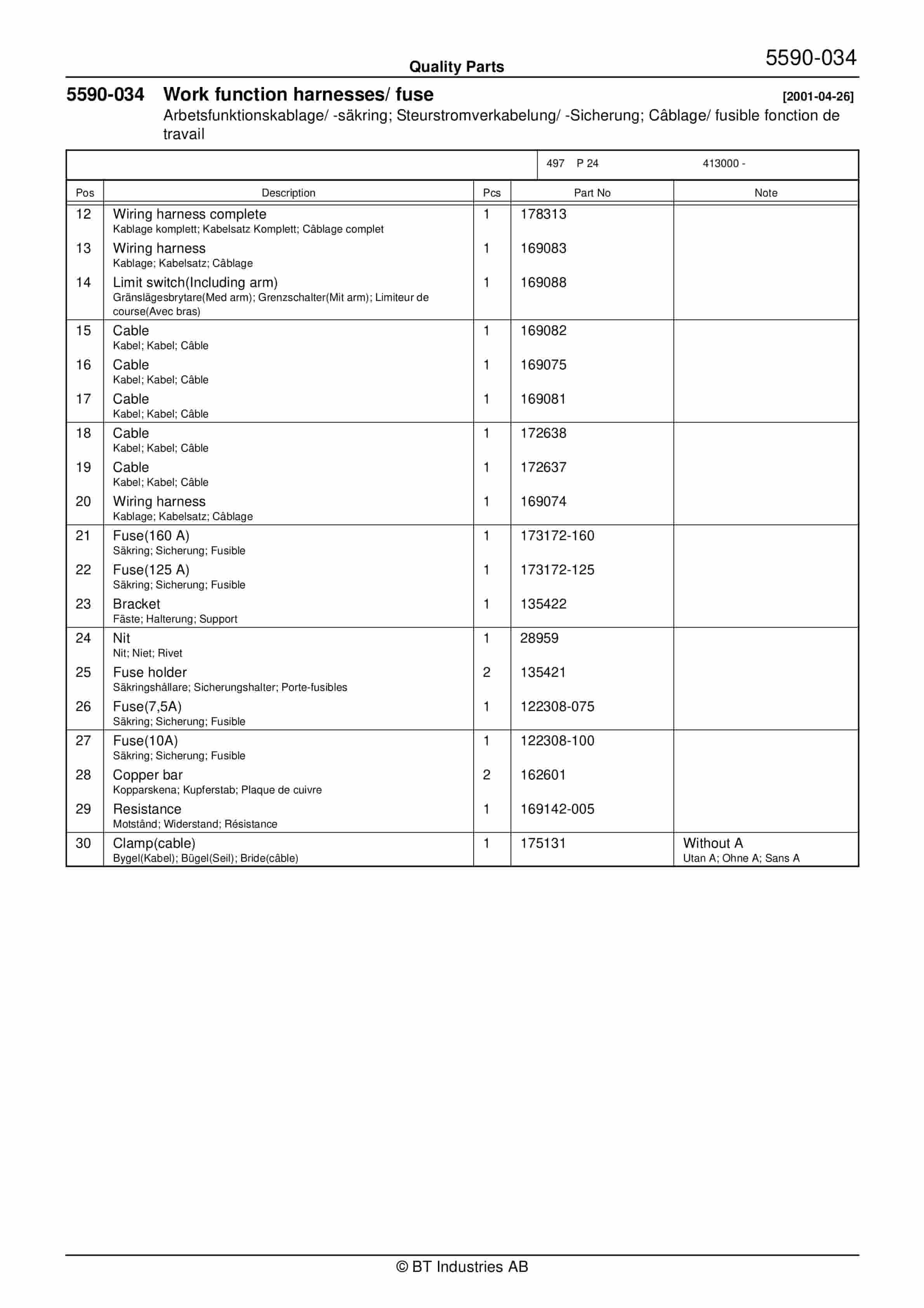 BT P24 Quality Parts 182238 5 BT P24 Quality Parts 182238 - Image 5