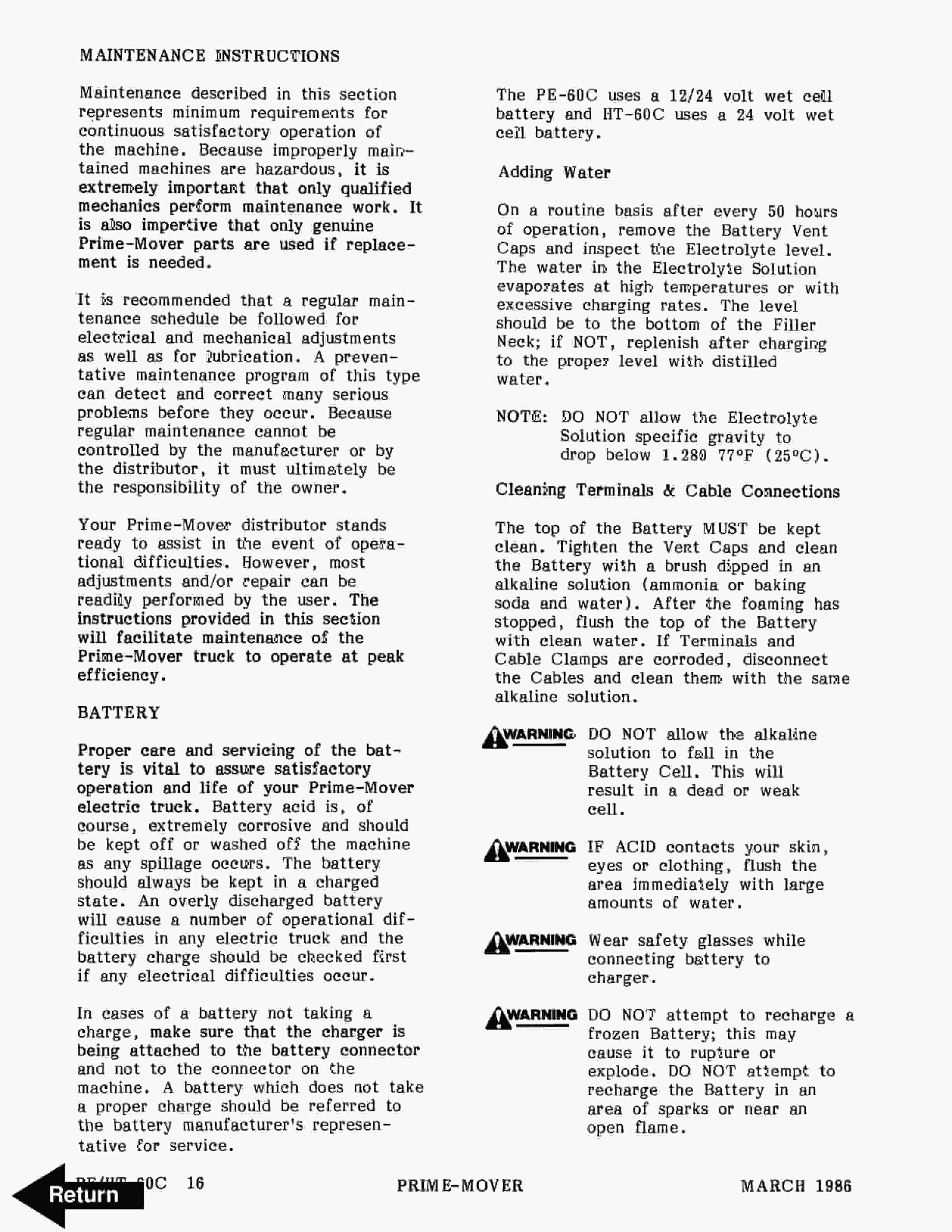 BT PE-60C, HT-60C Electric Center Control Rider Operator Manual 300329-000 4 BT PE-60C, HT-60C Electric Center Control Rider Operator Manual 300329-000 - Image 4
