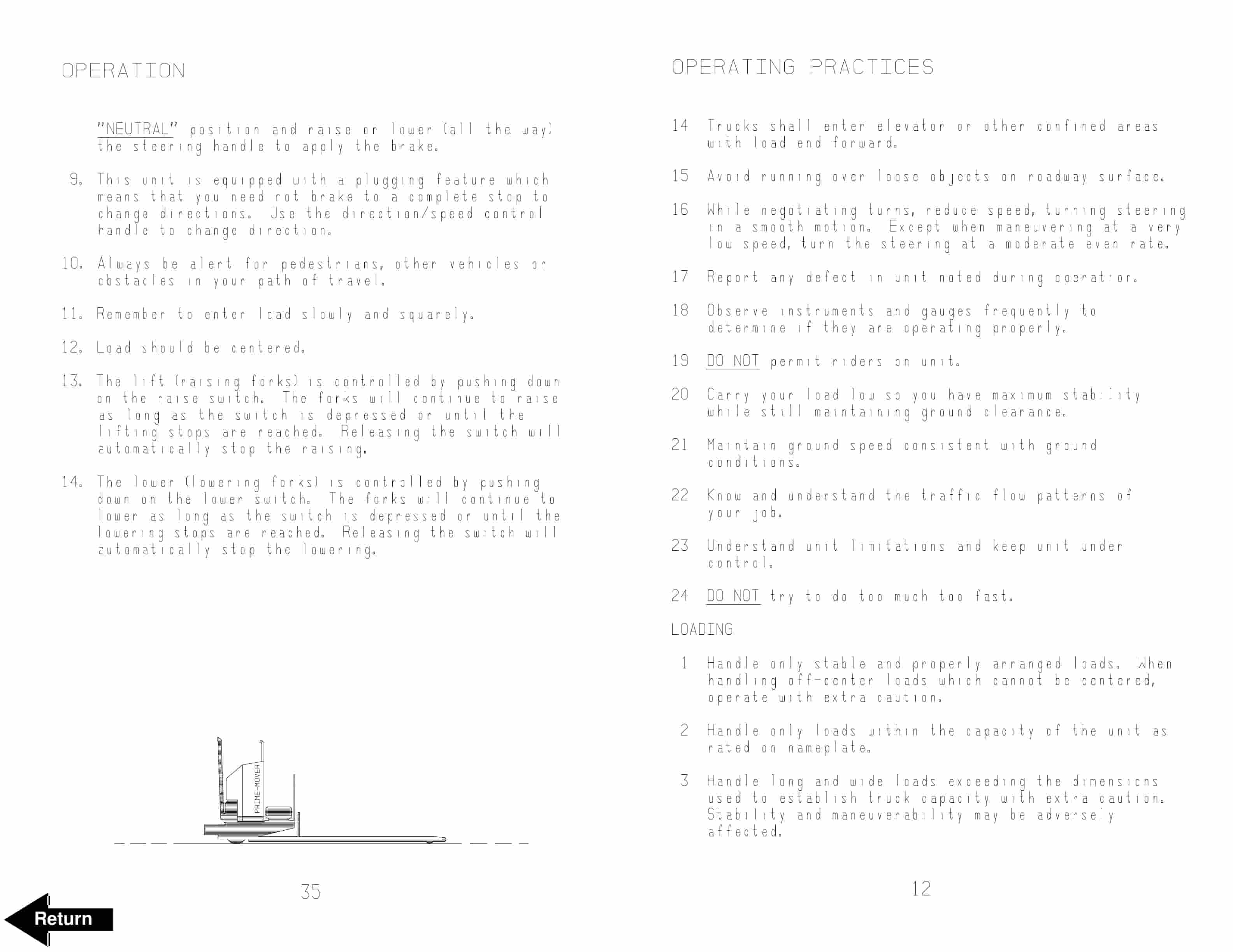 Alternative view of BT PE60W Warehouser Electric Low Lift Truck Operator Manual 300407-000