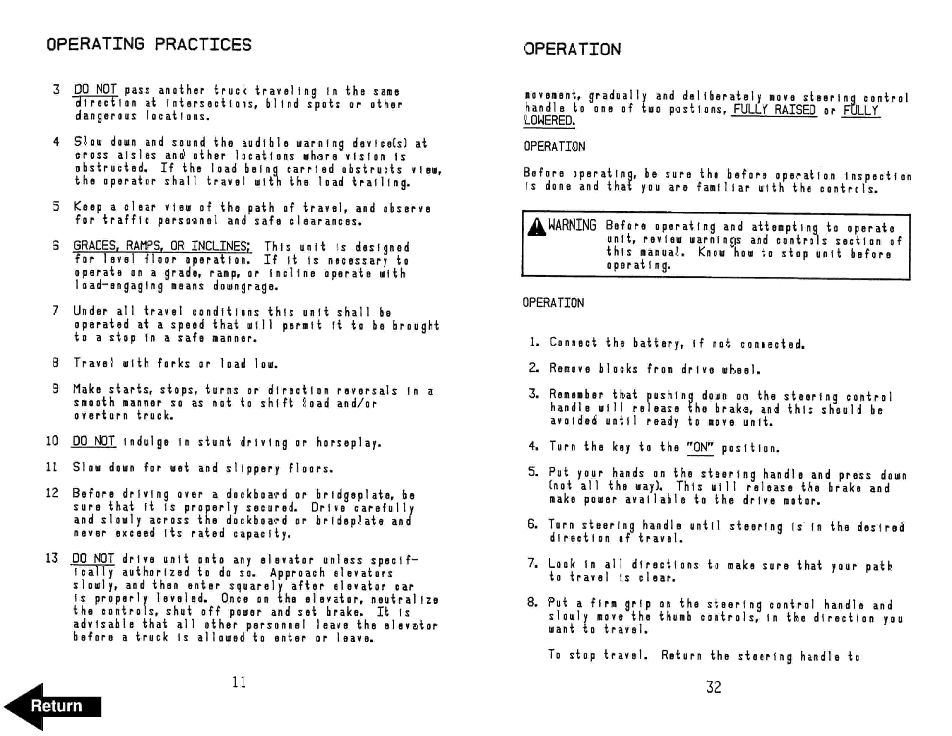 Alternative view of BT PE80 Electric Low Lift Truck Operator Manual 300686-000