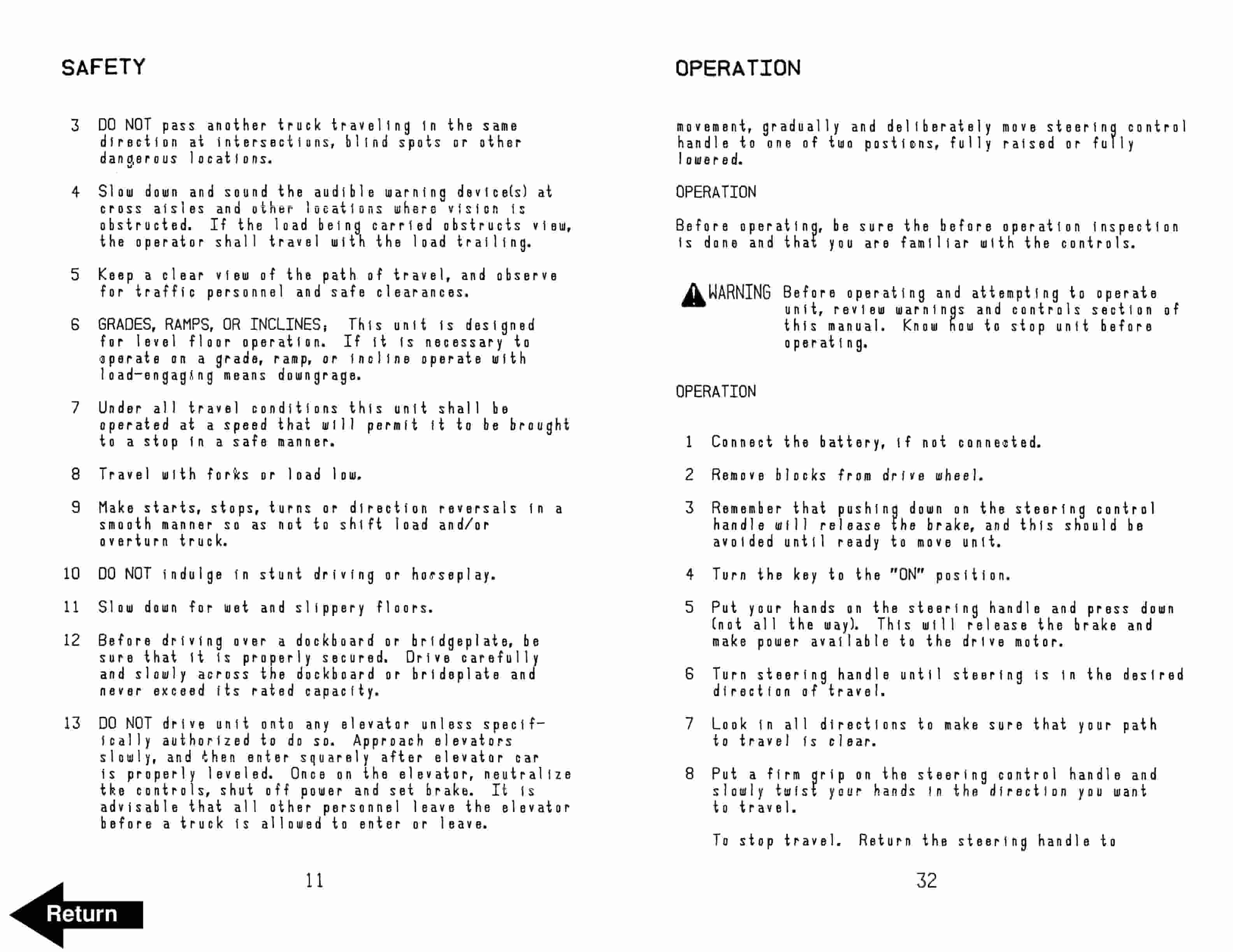 Alternative view of BT PMX-1 Electric Pallet Truck Operator Manual 310520-000