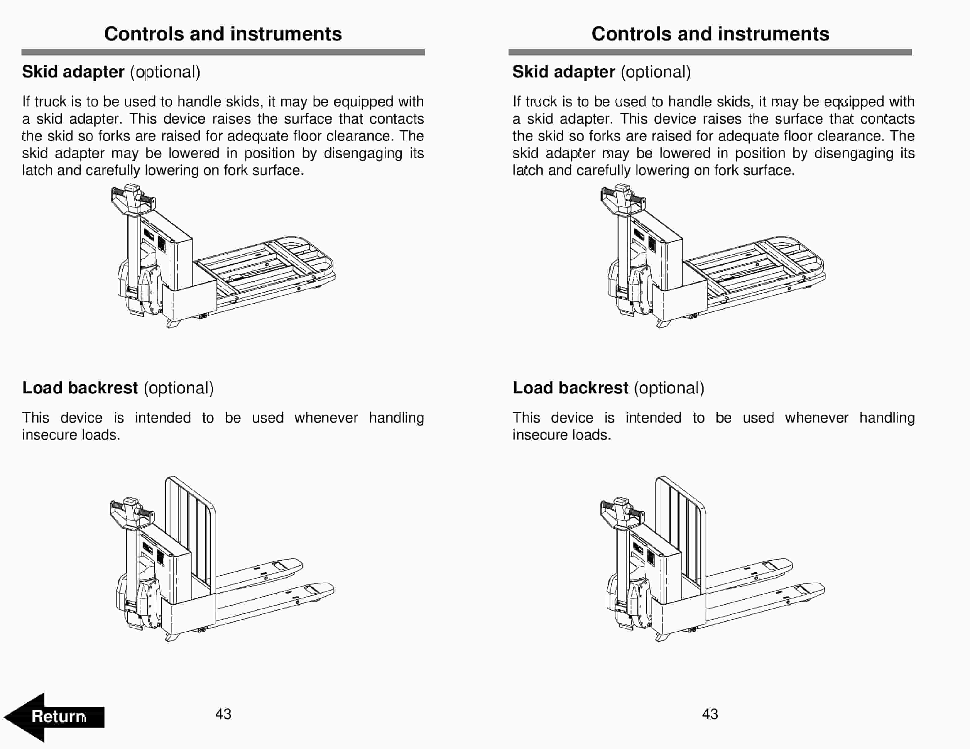 Alternative view of BT PMX, QMX Electric Pallet Truck Operator Manual 302264-003