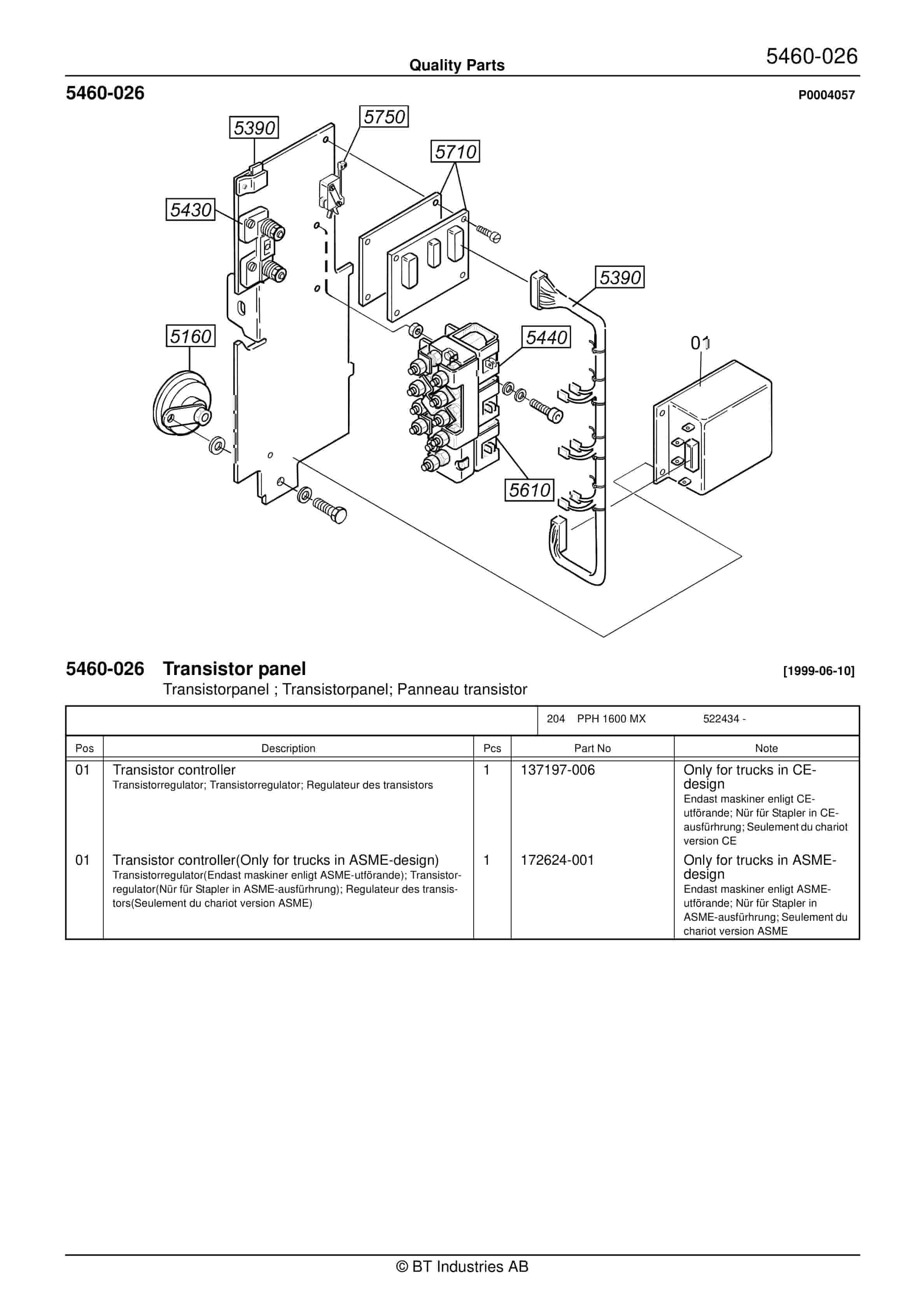 BT PPH 1600 MX - C000203-1 - C011211-9 Quality Parts 846835 3 BT PPH 1600 MX - C000203-1 - C011211-9 Quality Parts 846835 - Image 3