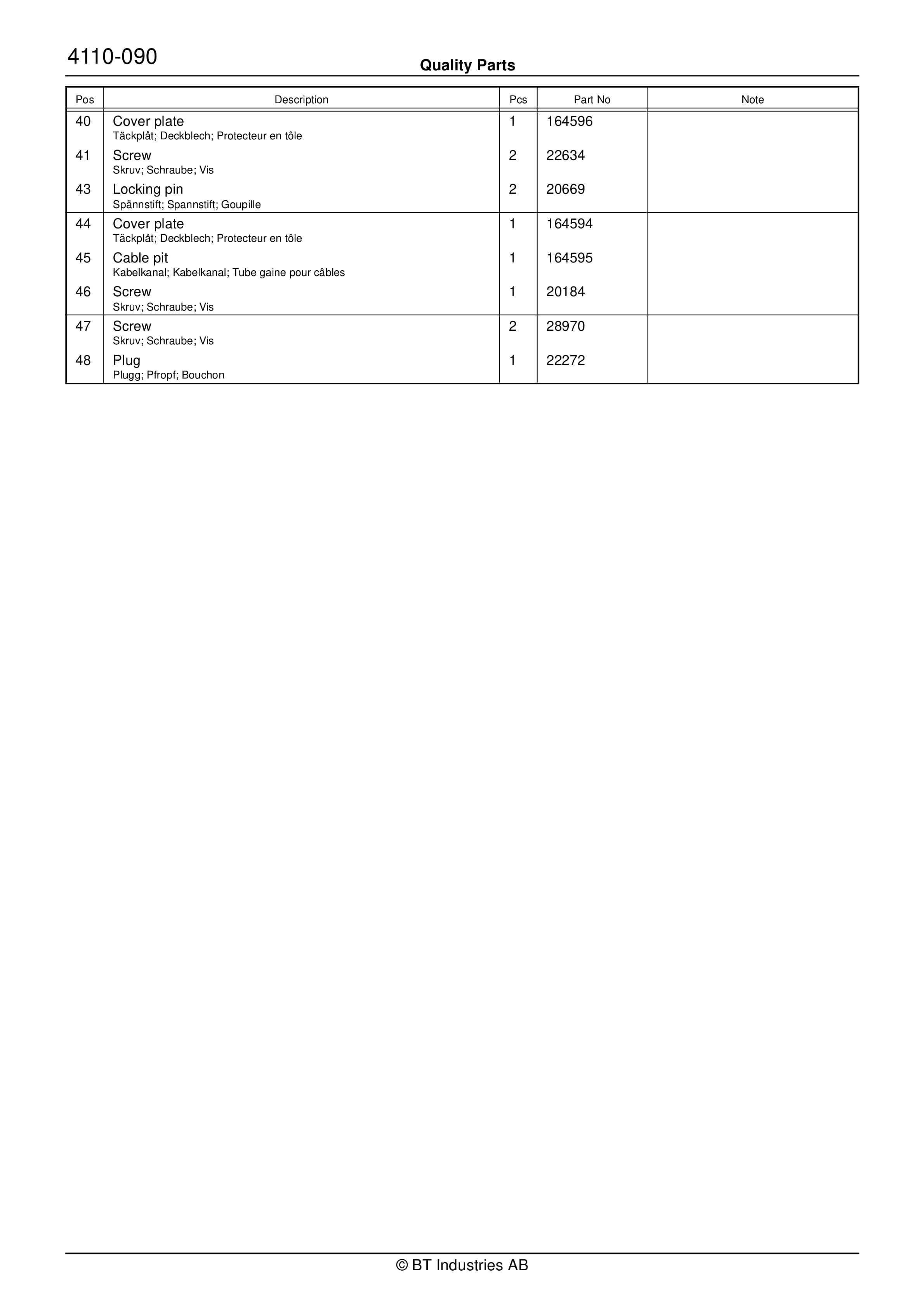 BT PPH 1600 MX Quality Parts 169996 2 BT PPH 1600 MX Quality Parts 169996 - Image 2