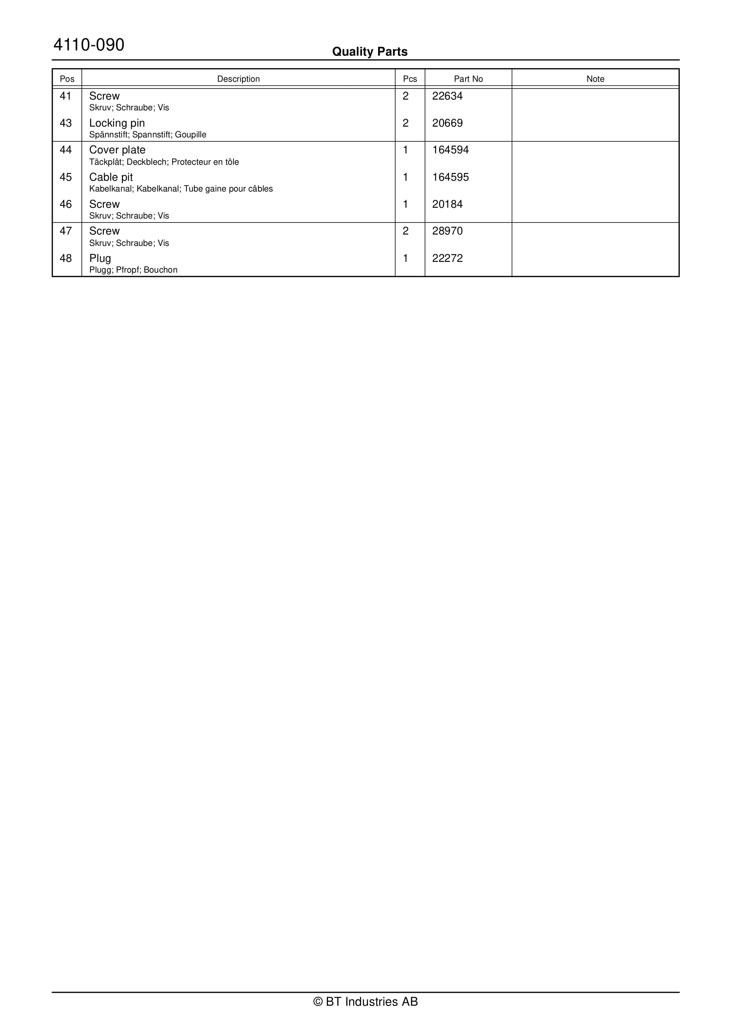 BT PPH 1600 MX Quality Parts 173364 2 BT PPH 1600 MX Quality Parts 173364 - Image 2