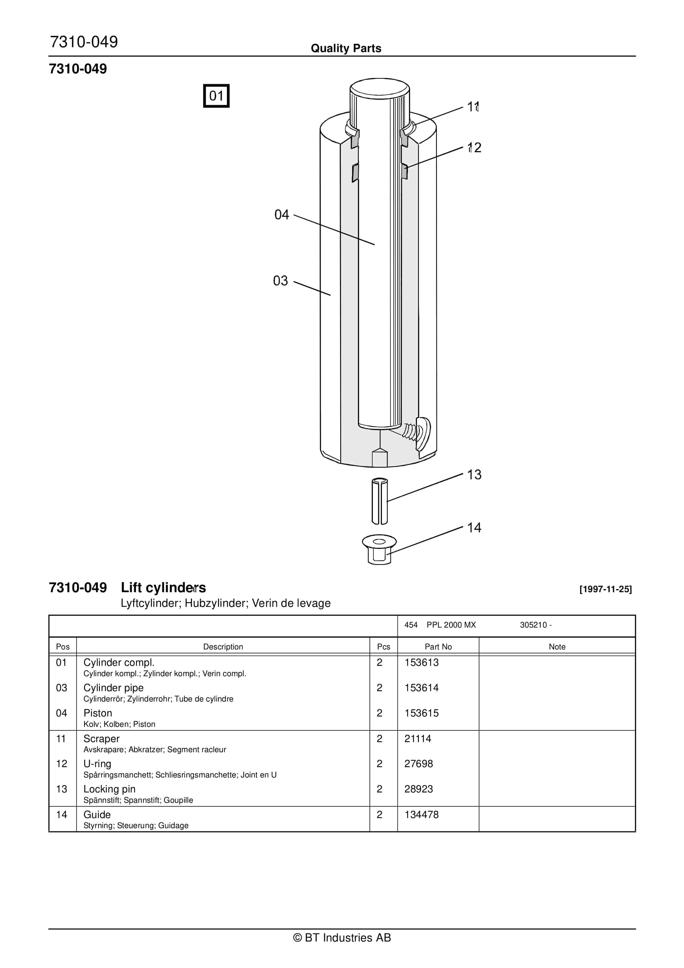 BT PPL 2000 MX Quality Parts 166906 5 BT PPL 2000 MX Quality Parts 166906 - Image 5
