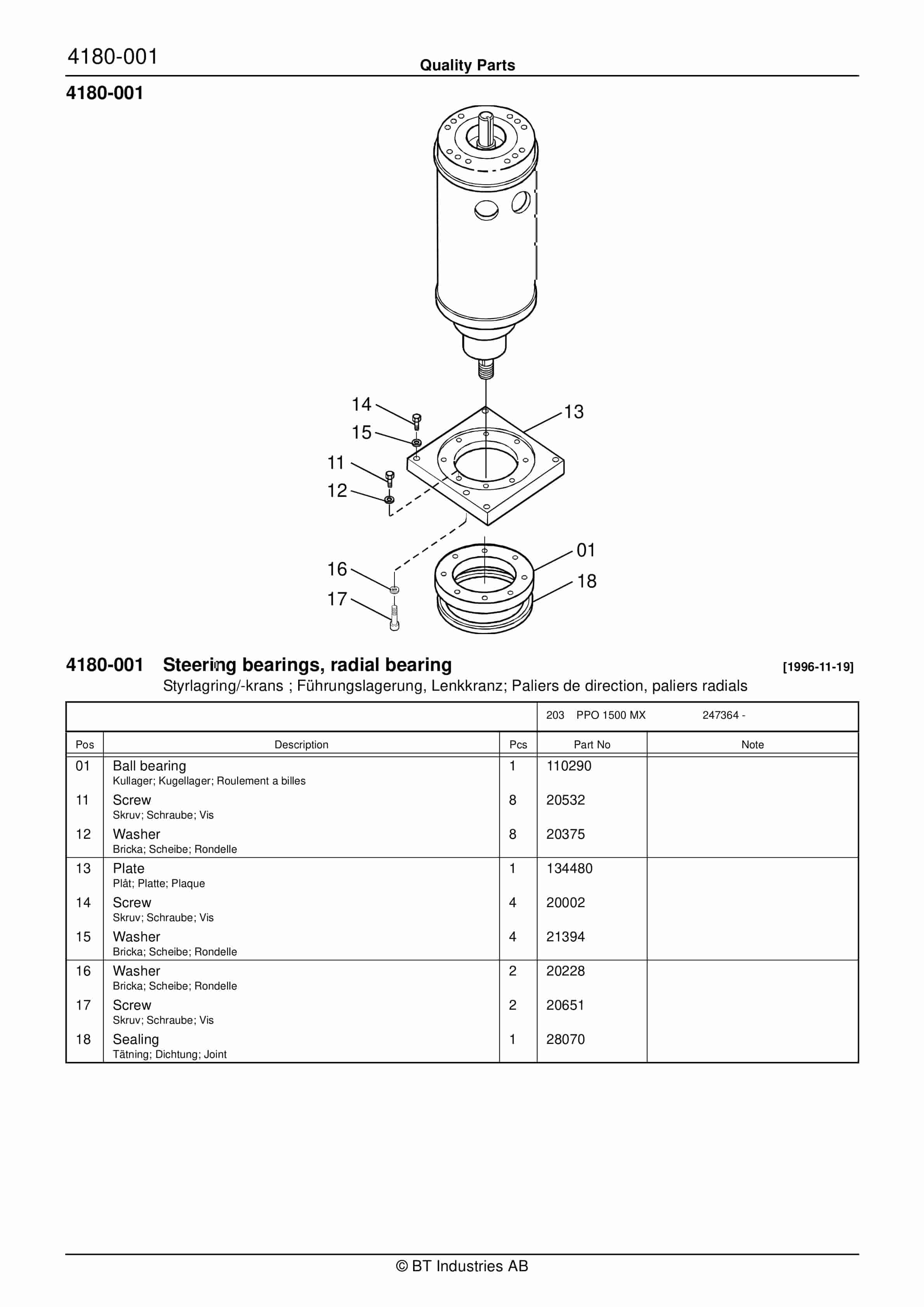 BT PPO 1500 MX Quality Parts 173790 2 BT PPO 1500 MX Quality Parts 173790 - Image 2