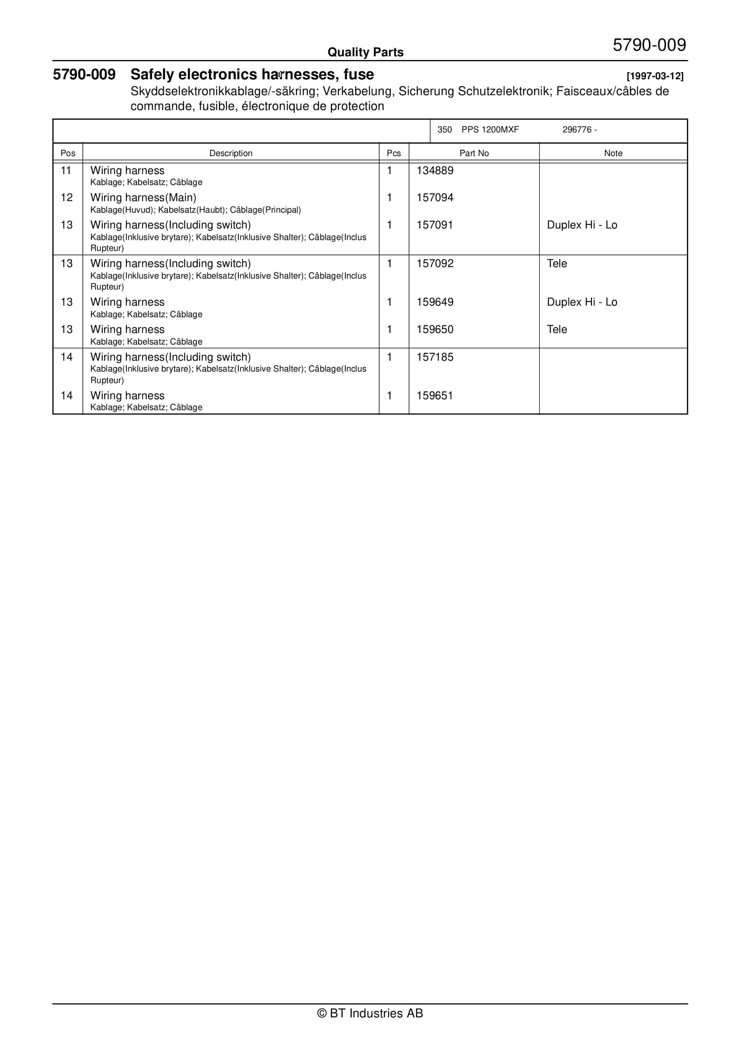 BT PPS 1200MXF Quality Parts 178358 3 BT PPS 1200MXF Quality Parts 178358 - Image 3