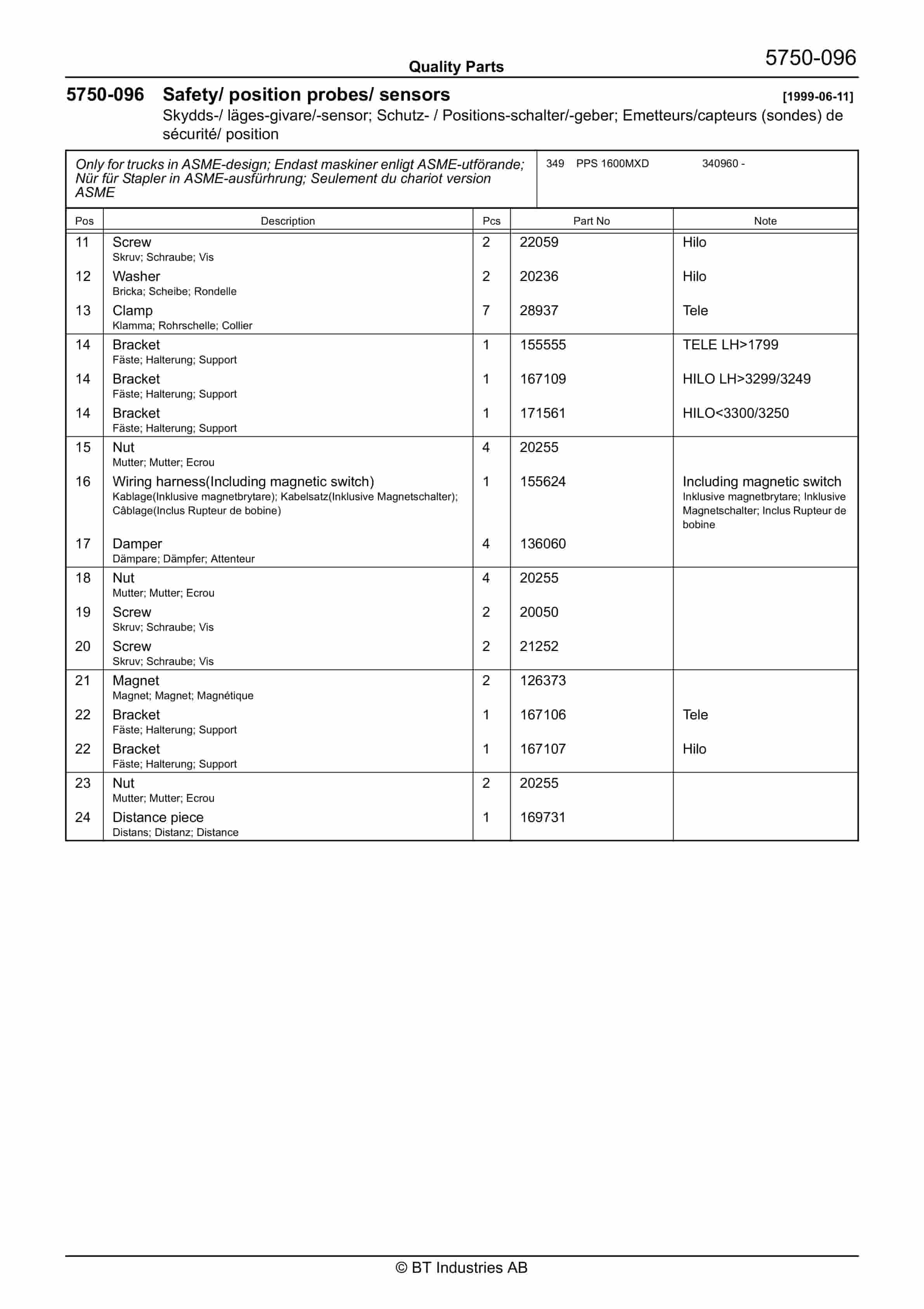 BT PPS 1600MXD Quality Parts 177335 4 BT PPS 1600MXD Quality Parts 177335 - Image 4