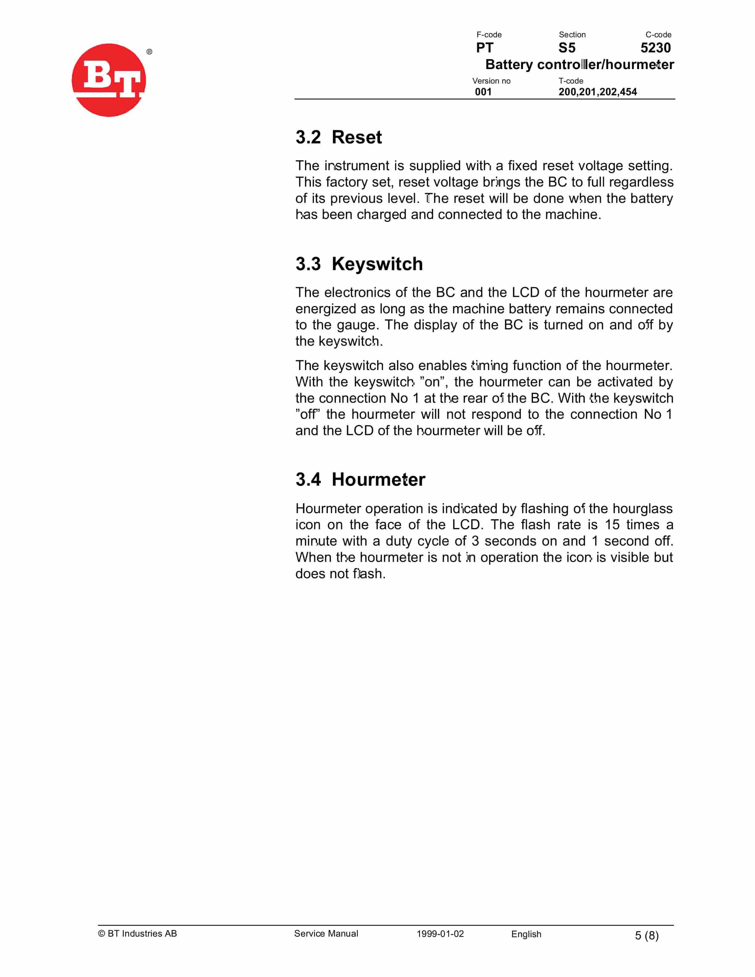 BT PPT 1400C, PPT 1400MX, PPT 1400MXC, PPT 1600MX, PPT 2000MX Service Manual 147637-040-4