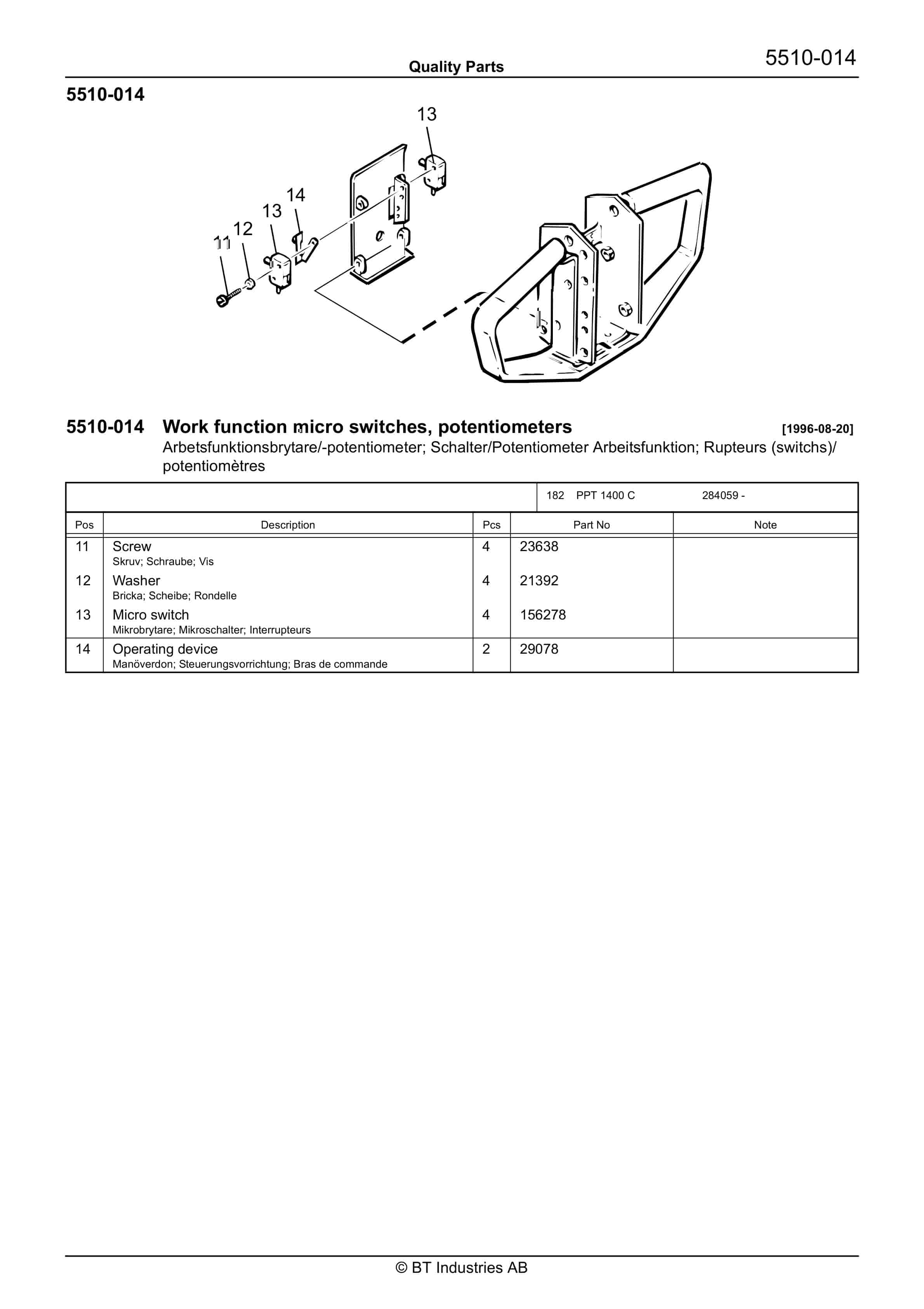 BT PPT 1400C Quality Parts 177326 4 BT PPT 1400C Quality Parts 177326 - Image 4