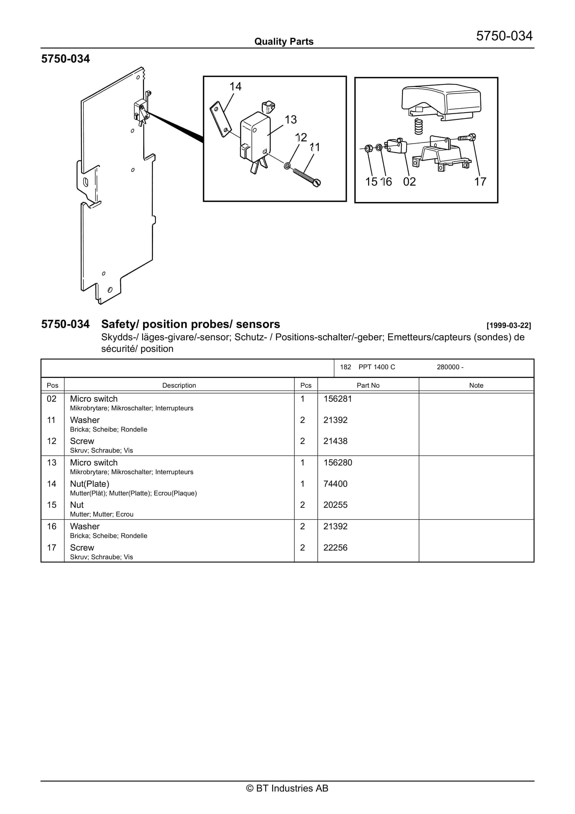 BT PPT 1400C Quality Parts 177326 5 BT PPT 1400C Quality Parts 177326 - Image 5