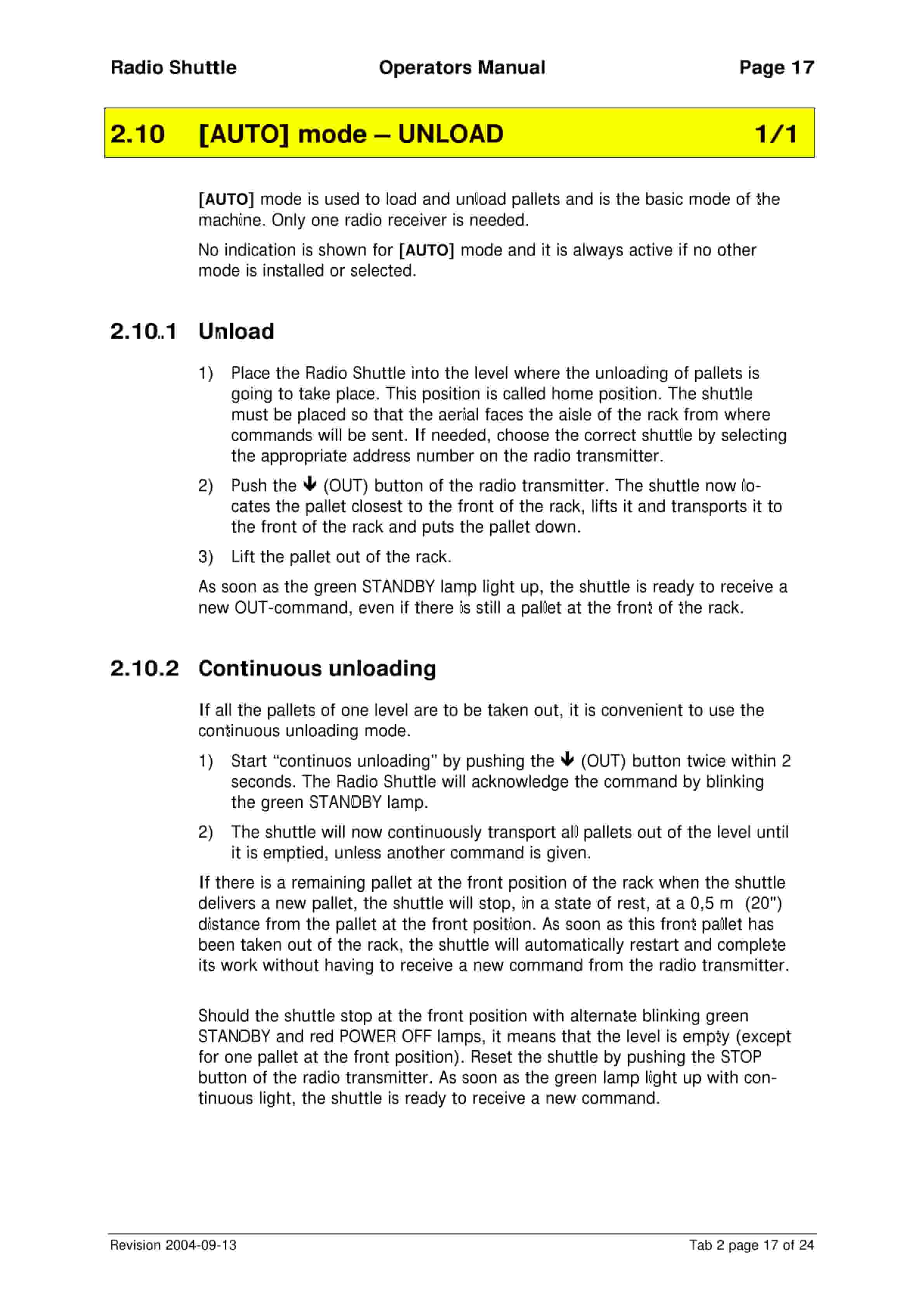 BT Radio Shuttle RS88 Operator Manual 3 BT Radio Shuttle RS88 Operator Manual-3