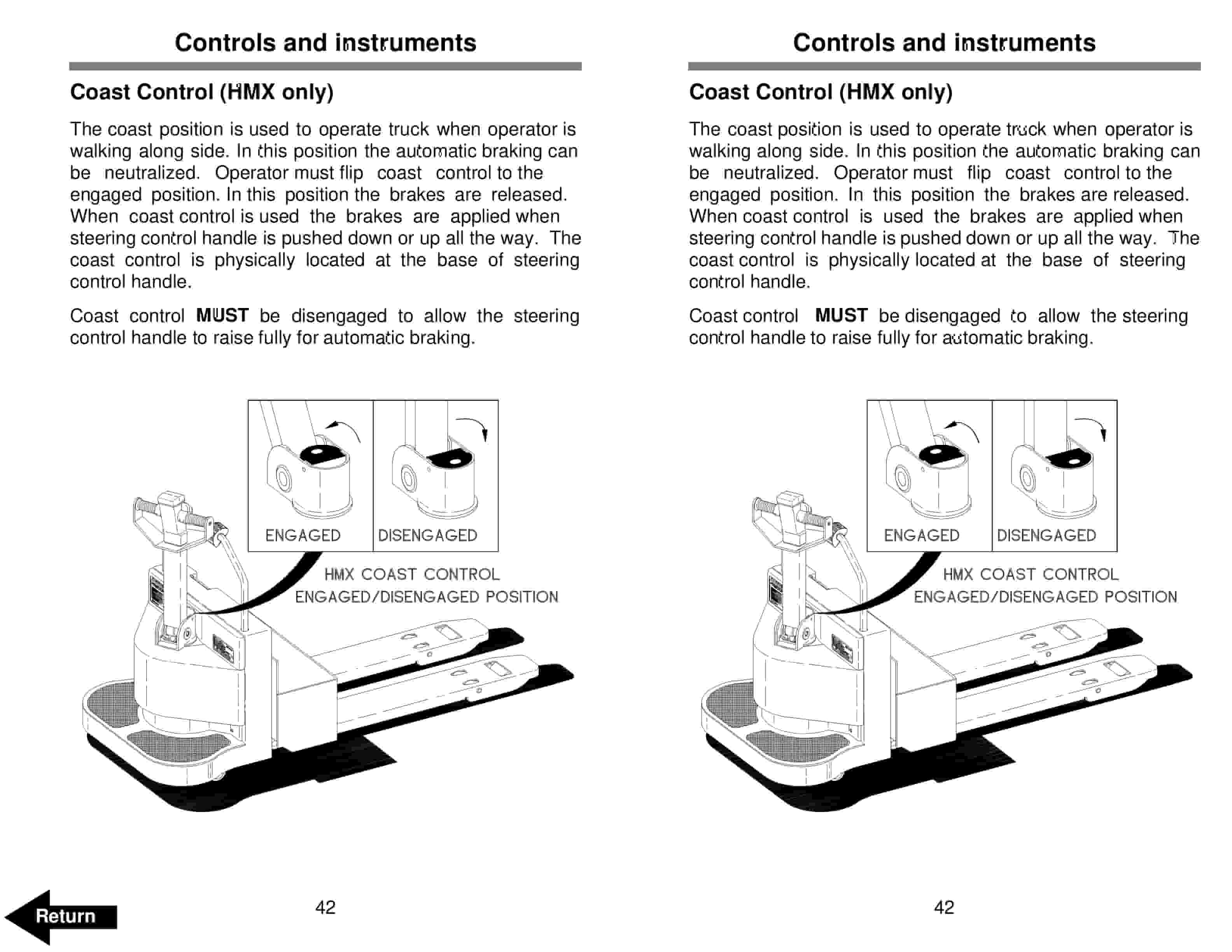 Alternative view of BT RMX, HMX Electric Low Lift Pallet Truck Operator Manual 302063-002