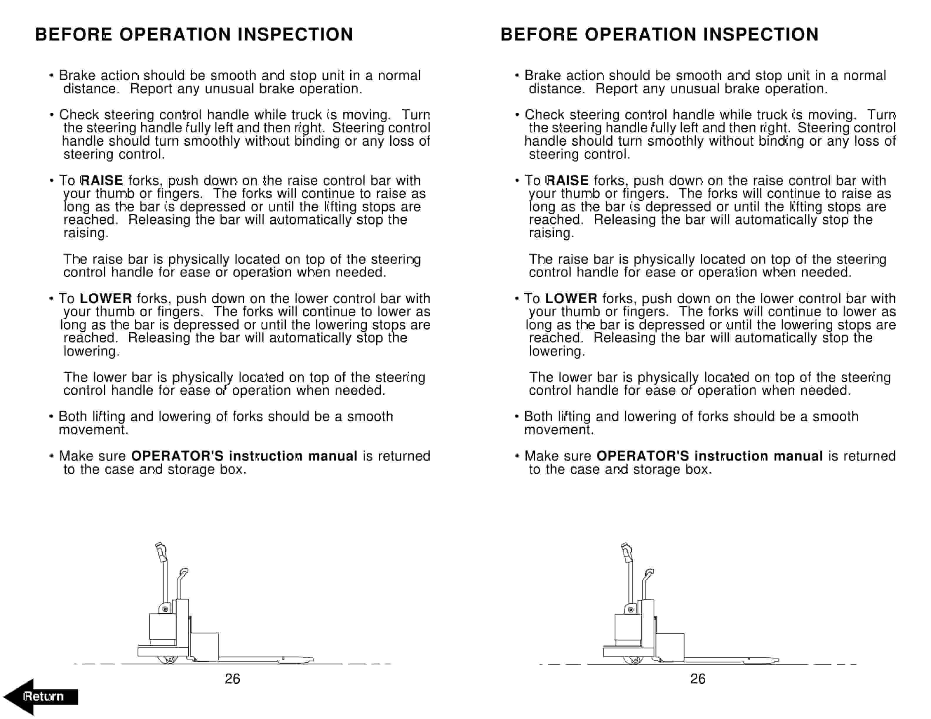 BT RMX, HMX Electric Low Lift Pallet Truck Operator Manual 9402 302063-000 4 BT RMX, HMX Electric Low Lift Pallet Truck Operator Manual 9402 302063-000 - Image 4
