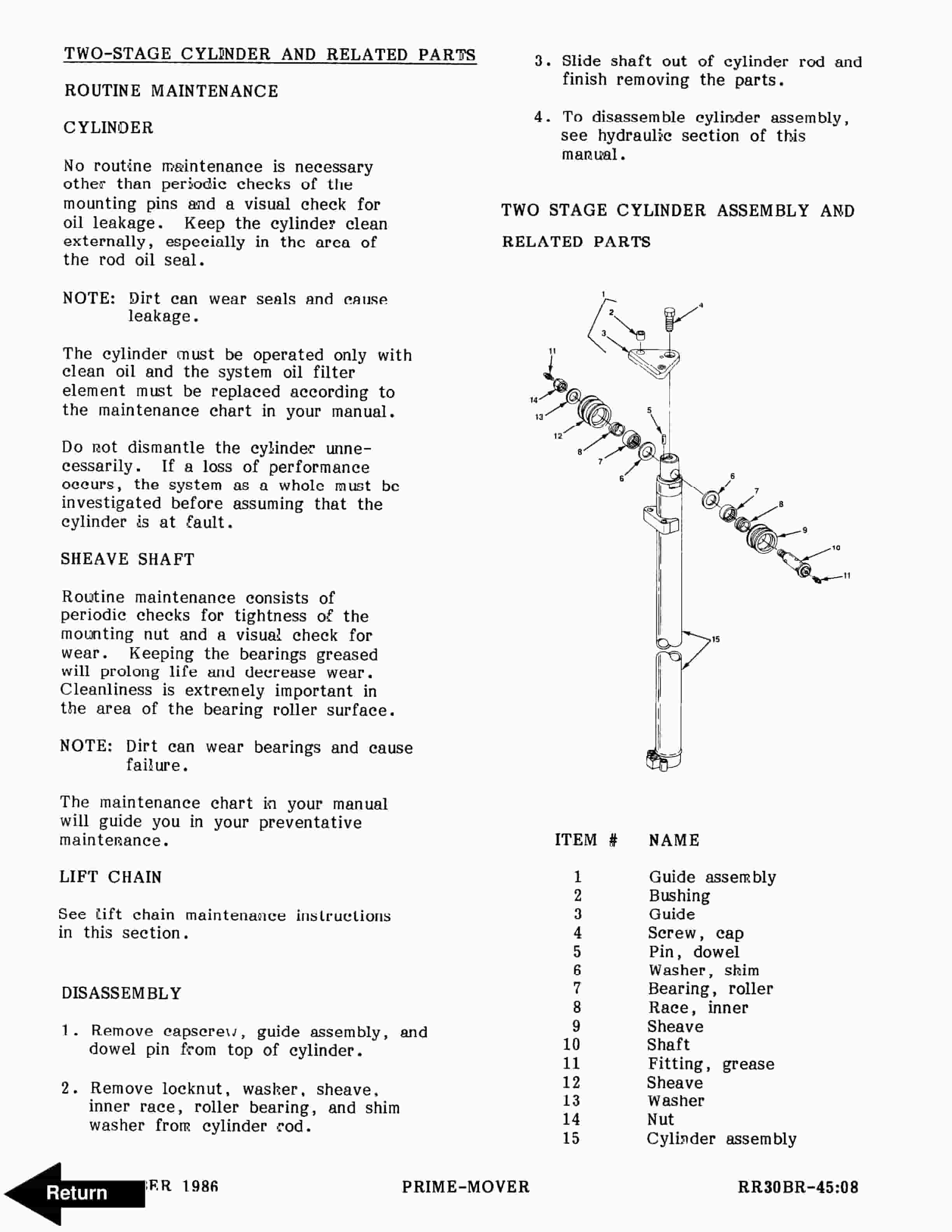 BT RR-30B Reach Truck Repair And Parts Manual 301077-000 4 BT RR-30B Reach Truck Repair And Parts Manual 301077-000 - Image 4