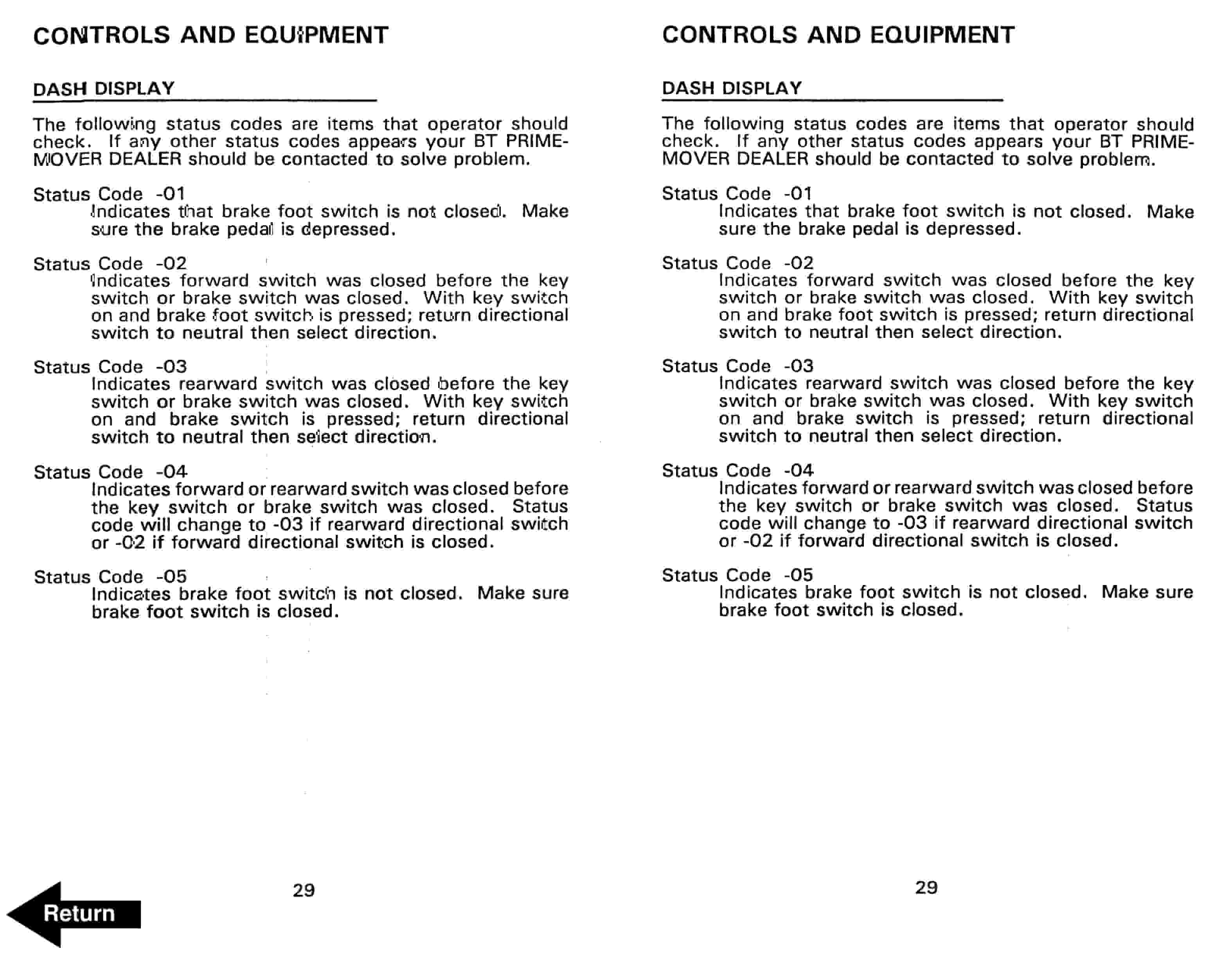 Alternative view of BT RR-30C Electric Reach Truck Operator Manual 301034-002