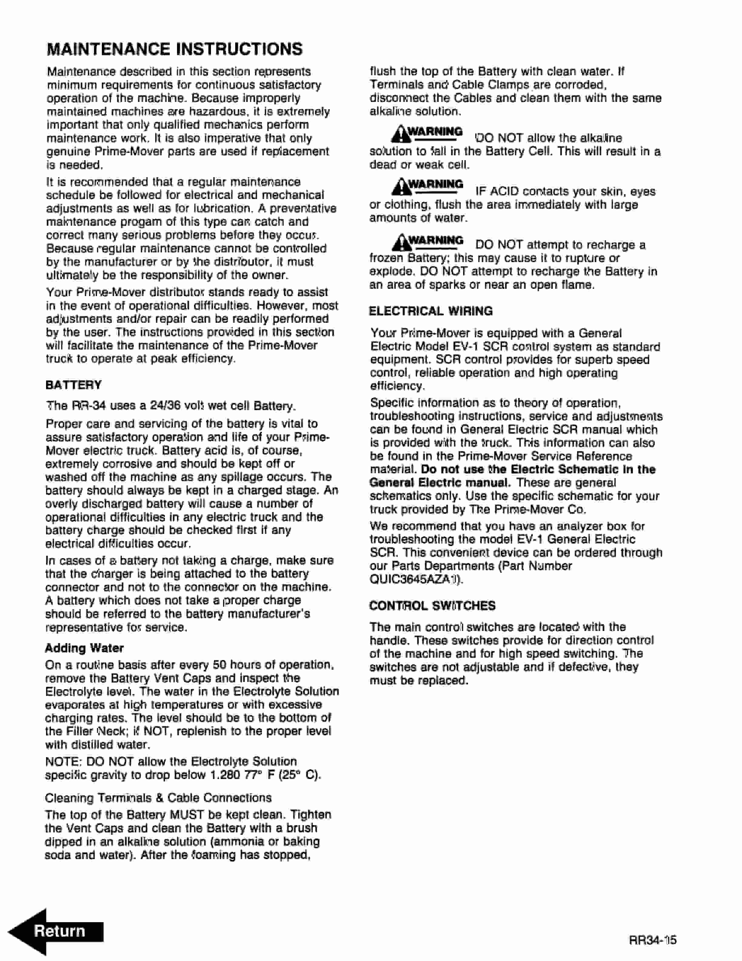 Alternative view of BT RR-34 Reach Truck Operator Manual 310591-000