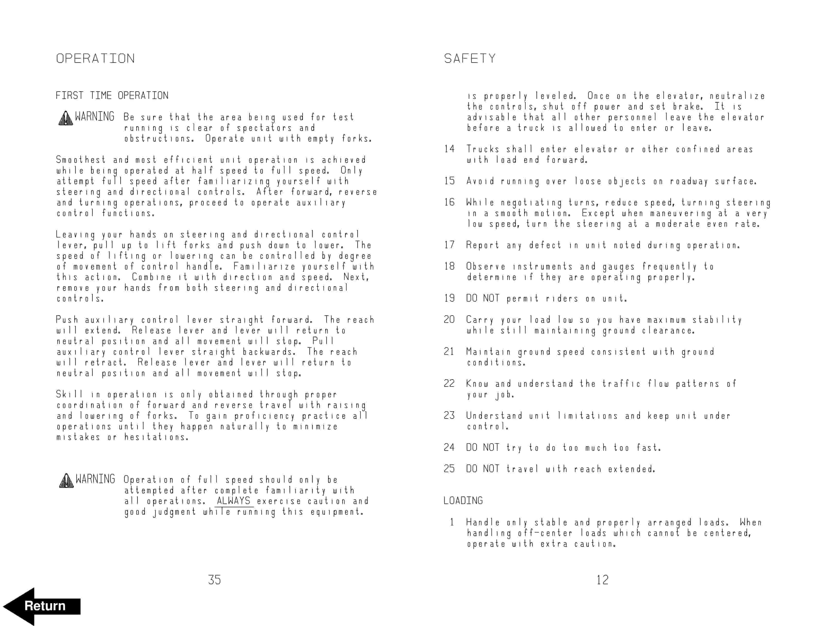 Alternative view of BT RR-34B Electric Reach Truck Operator Manual 301078-000