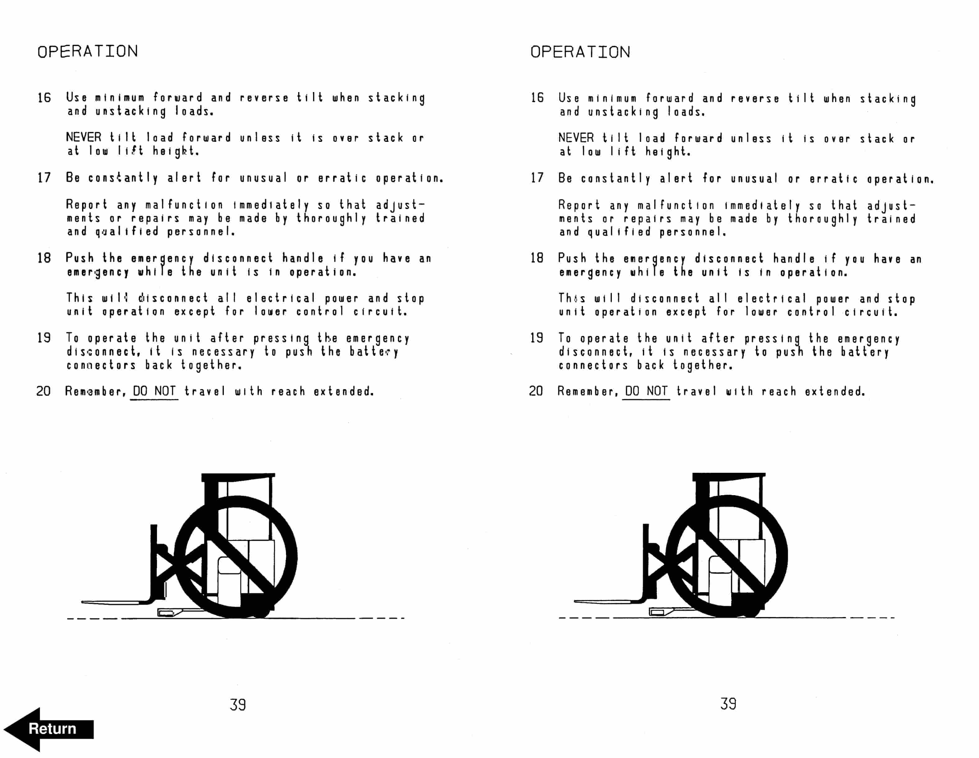 BT RR-34B Electric Reach Truck Operator Manual 301078-001 5 BT RR-34B Electric Reach Truck Operator Manual 301078-001 - Image 5