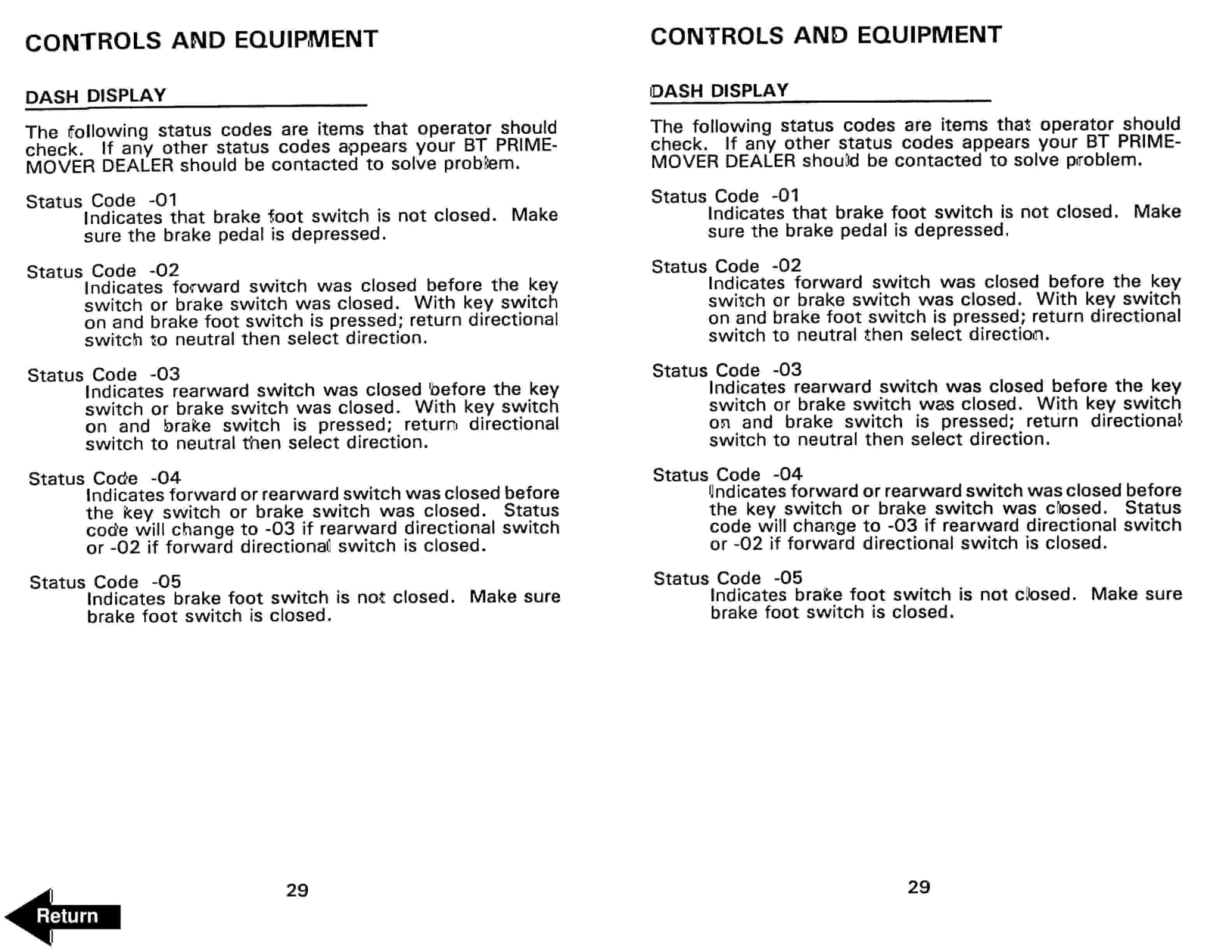 Alternative view of BT RR-34B Electric Reach Truck Operator Manual 301078-002