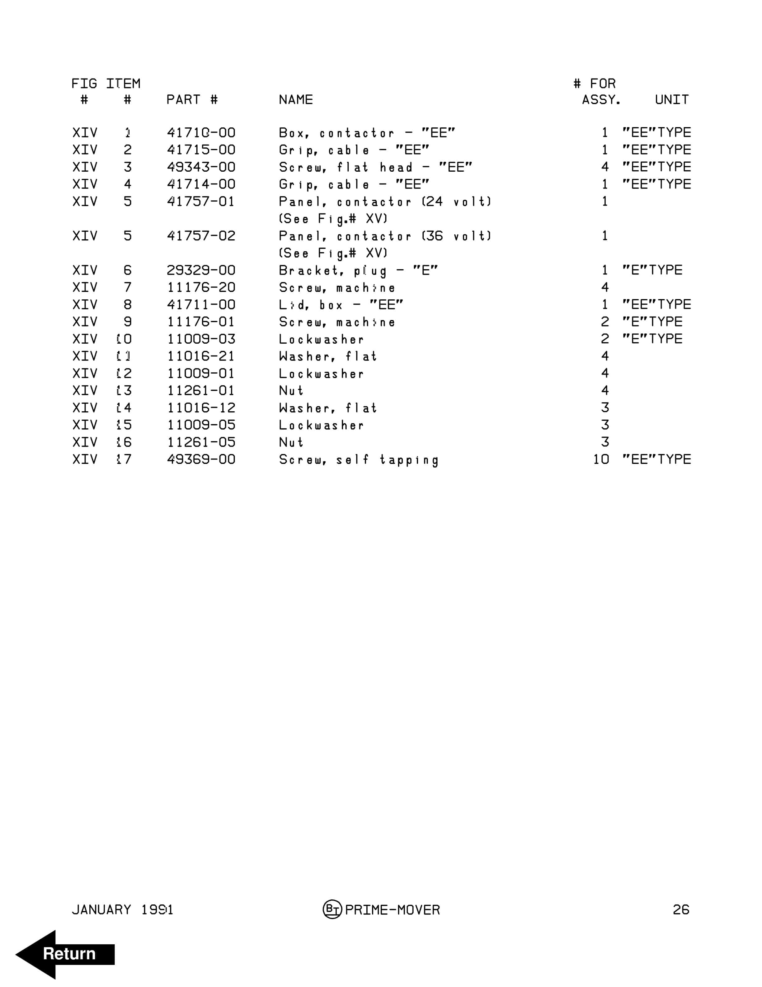 BT RR-34B G.E EV-100LX SCR Parts List Reference 301268-000 2 BT RR-34B G.E EV-100LX SCR Parts List Reference 301268-000 - Image 2