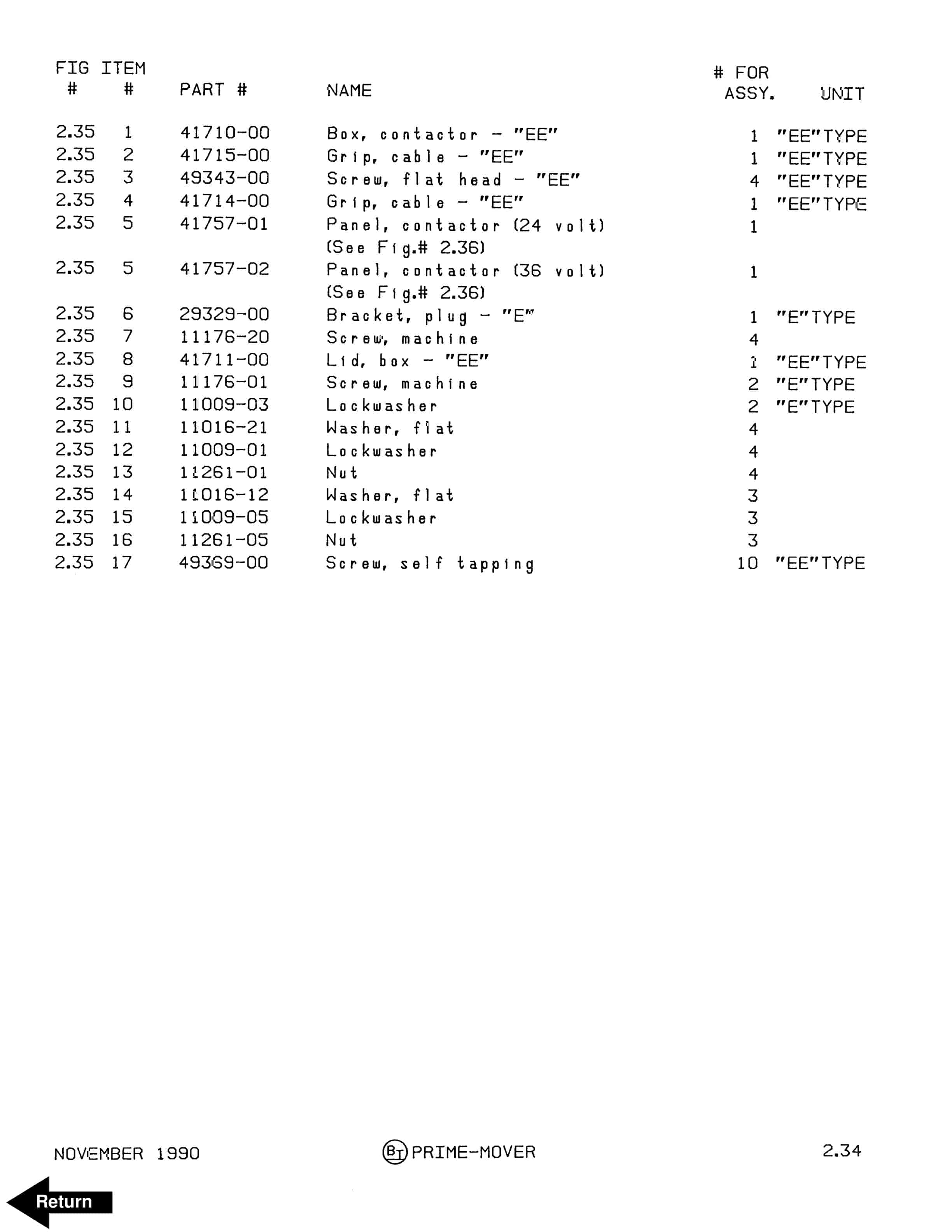 BT RR-45 G.E EV-100LX SCR Parts List Reference 301183-000 2 BT RR-45 G.E EV-100LX SCR Parts List Reference 301183-000 - Image 2
