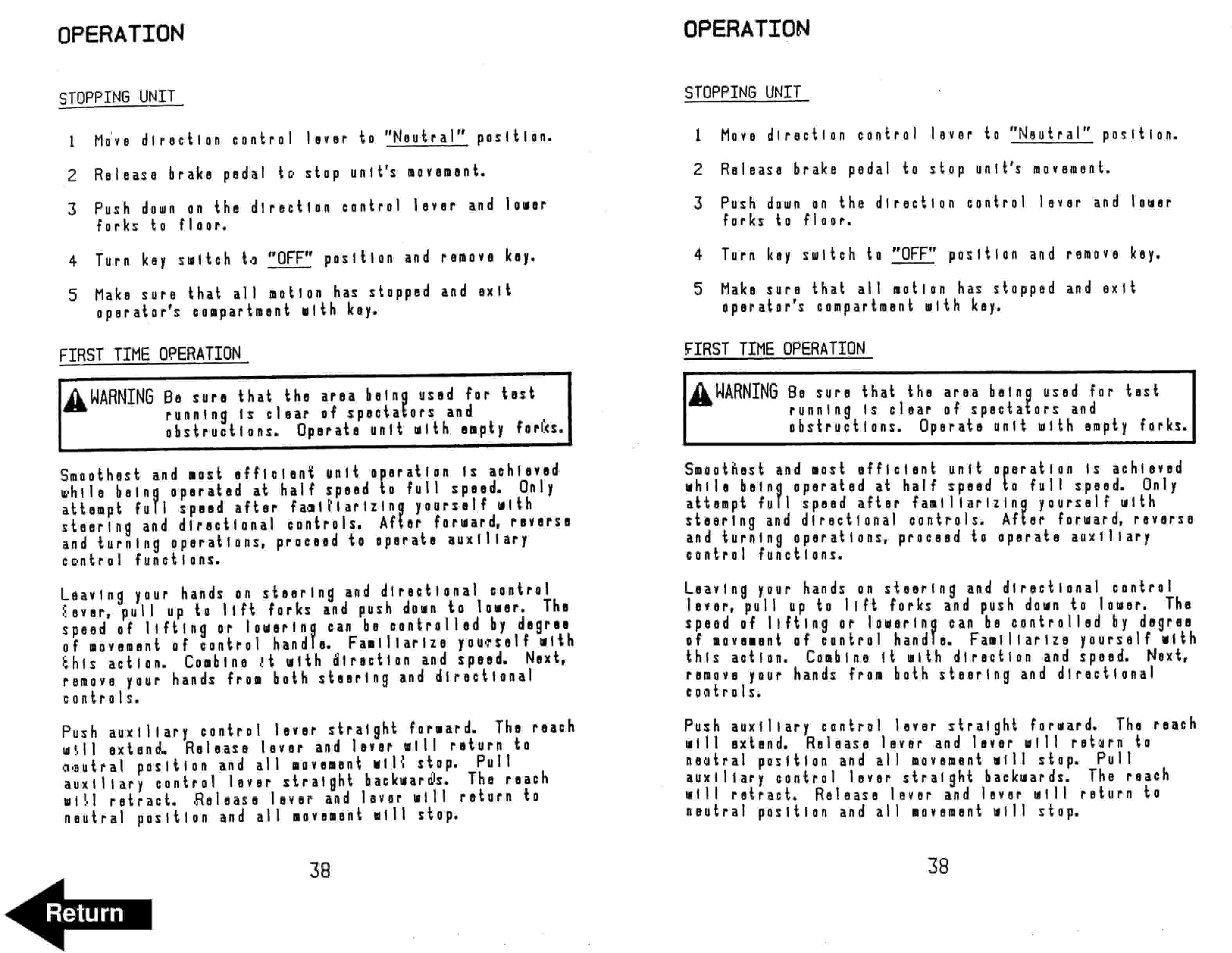 BT RR-45, RR-45Z Electric Reach Truck Operator Manual 301363-000 4 BT RR-45, RR-45Z Electric Reach Truck Operator Manual 301363-000 - Image 4