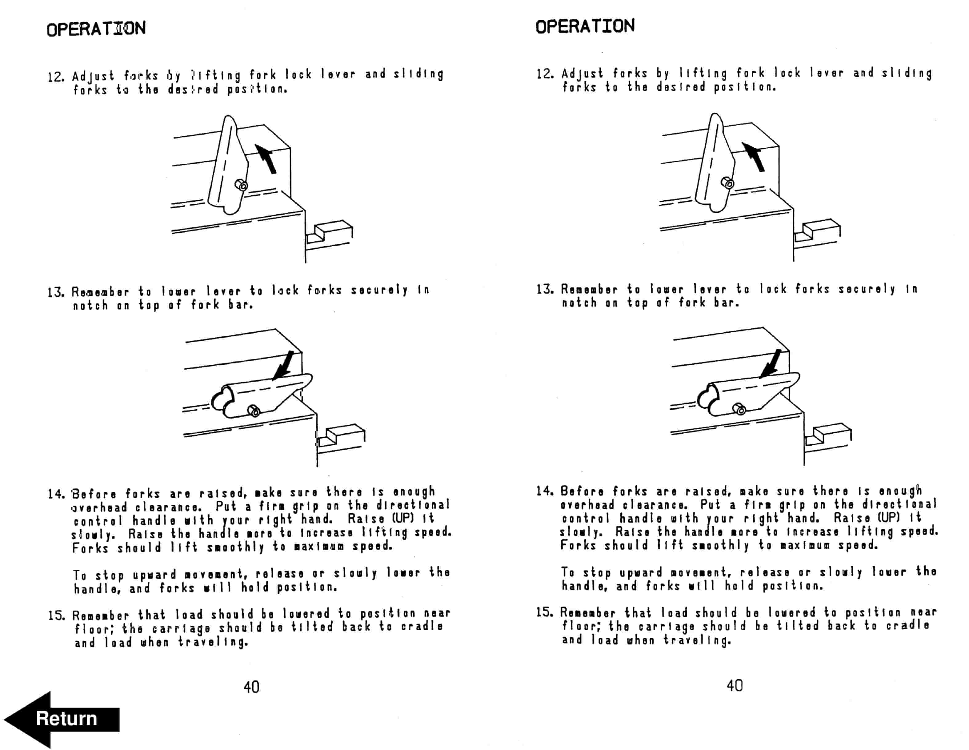 BT RR-45, RR-45Z Electric Reach Truck Operator Manual 301363-000 5 BT RR-45, RR-45Z Electric Reach Truck Operator Manual 301363-000 - Image 5