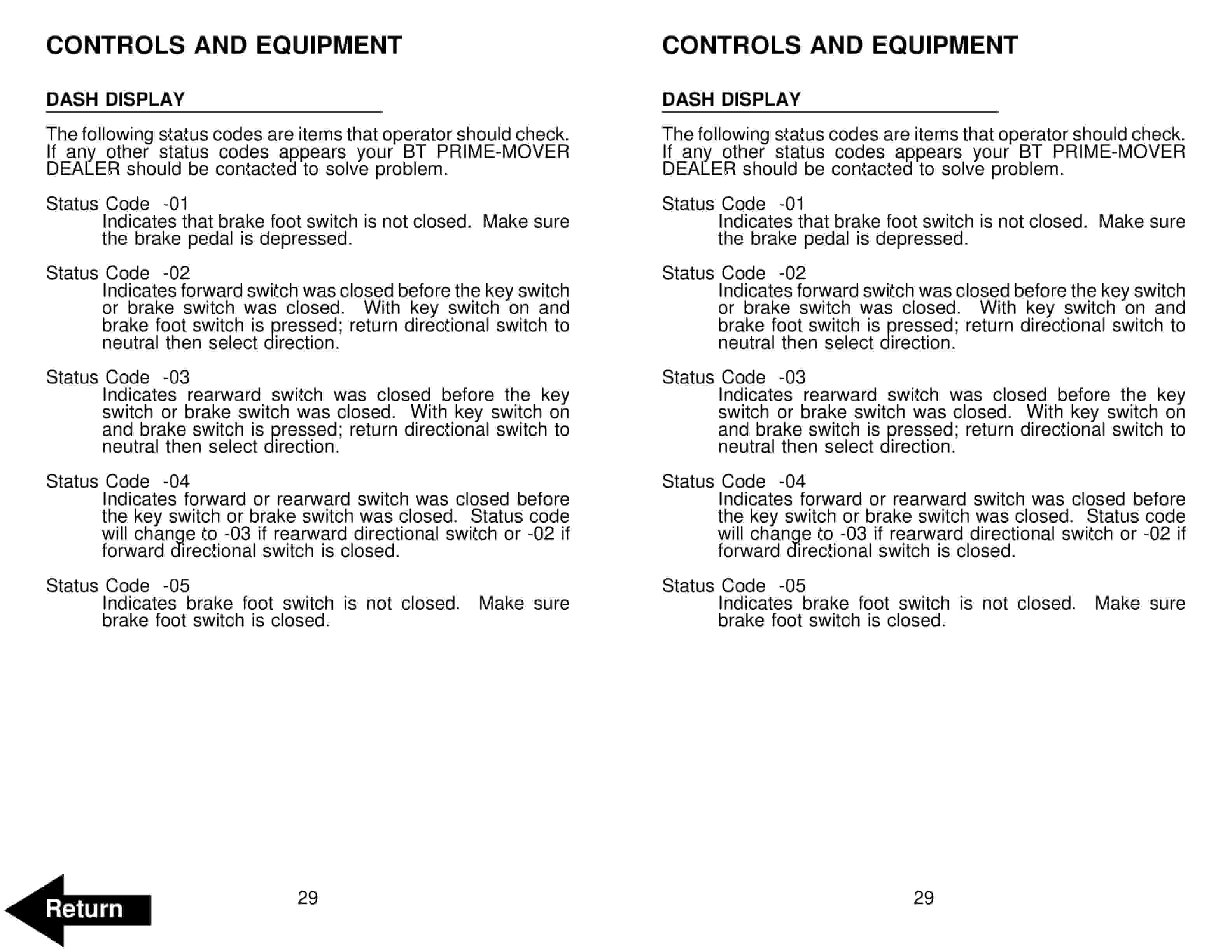 Alternative view of BT RR-45, RR-45Z Electric Reach Truck Operator Manual 41722-02