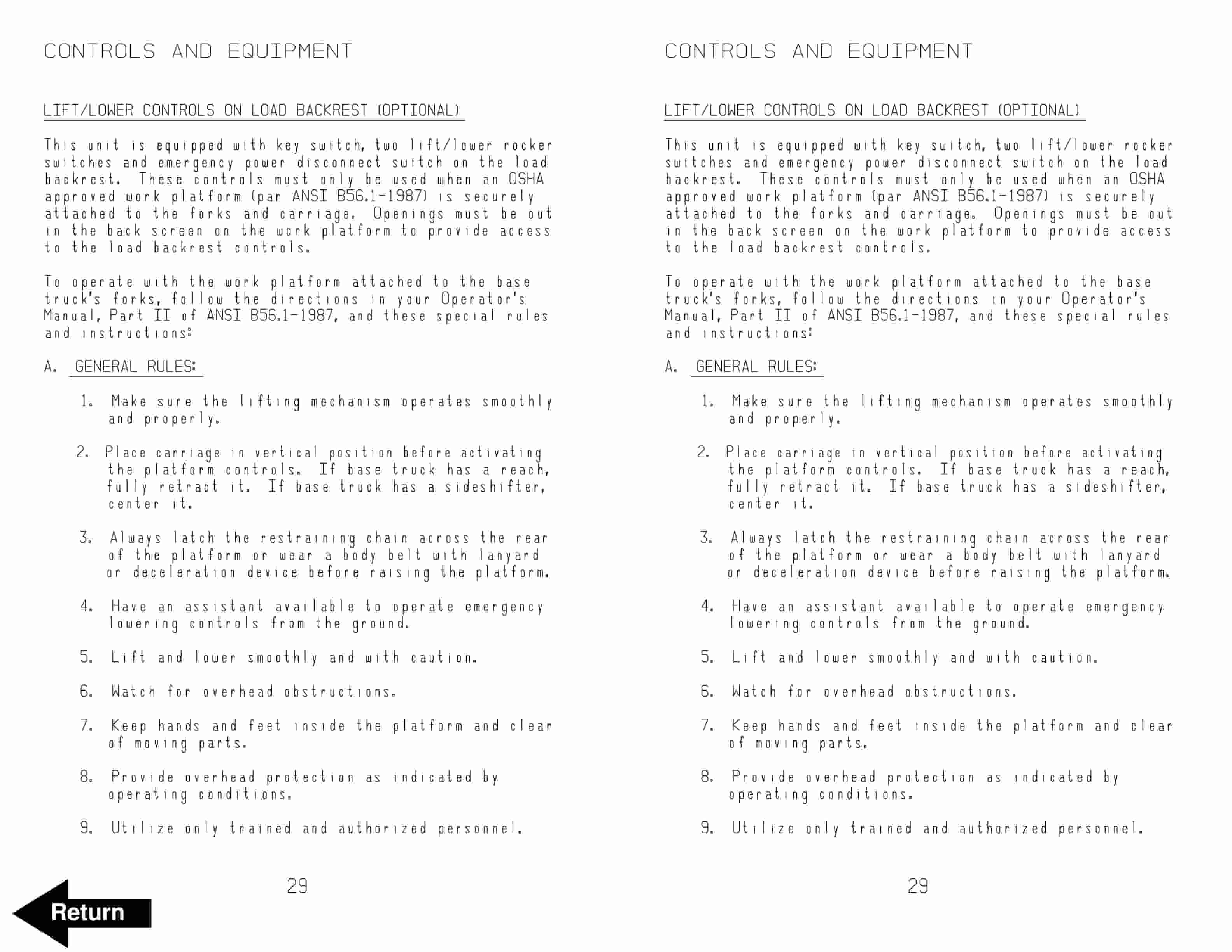 BT RR-45Z Electric Reach Truck Operator Manual 301363-000-2