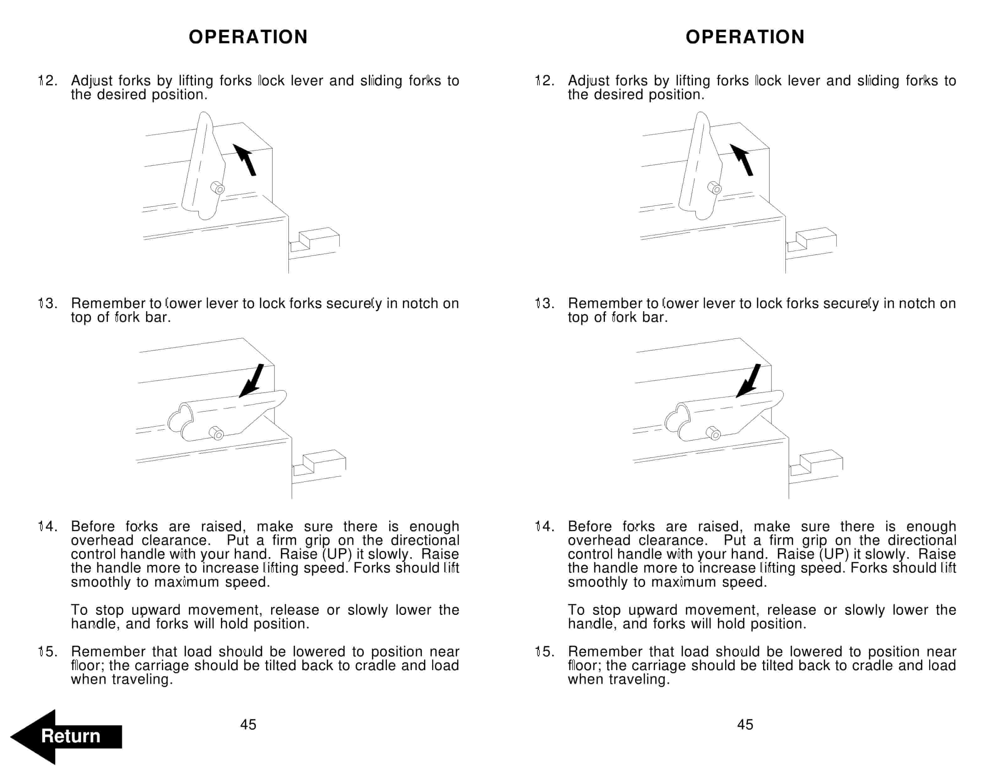 BT RR-45Z Electric Reach Truck Operator Manual 301363-000-5