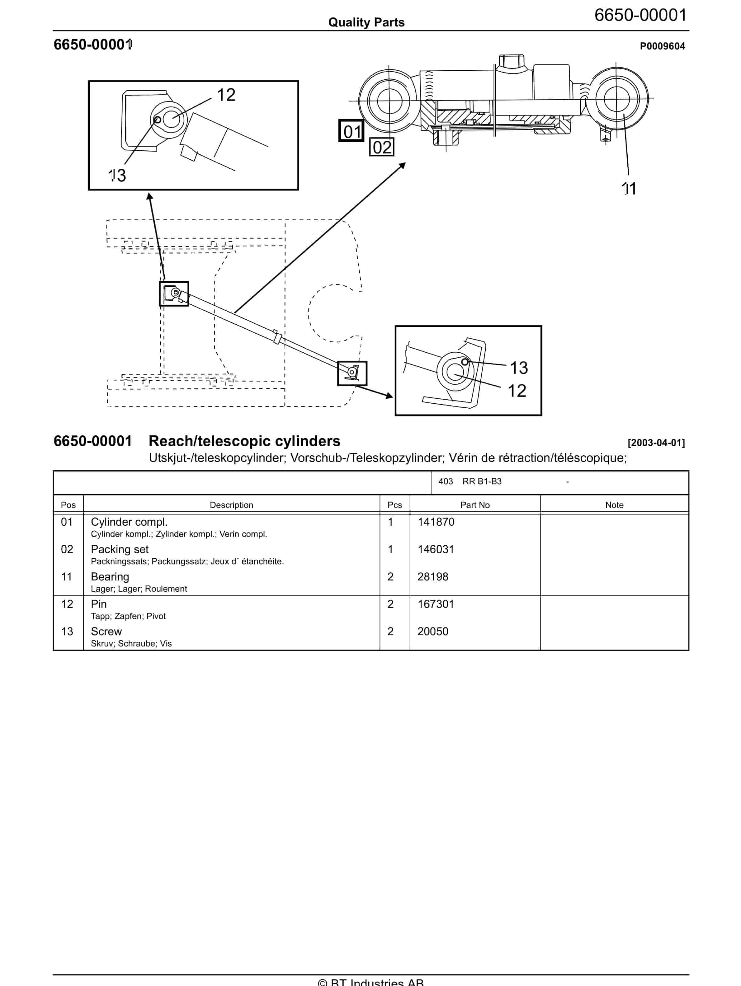 BT RR B1-B3 - C010828-1 - C020621-3 Quality Parts 847932 4 BT RR B1-B3 - C010828-1 - C020621-3 Quality Parts 847932 - Image 4