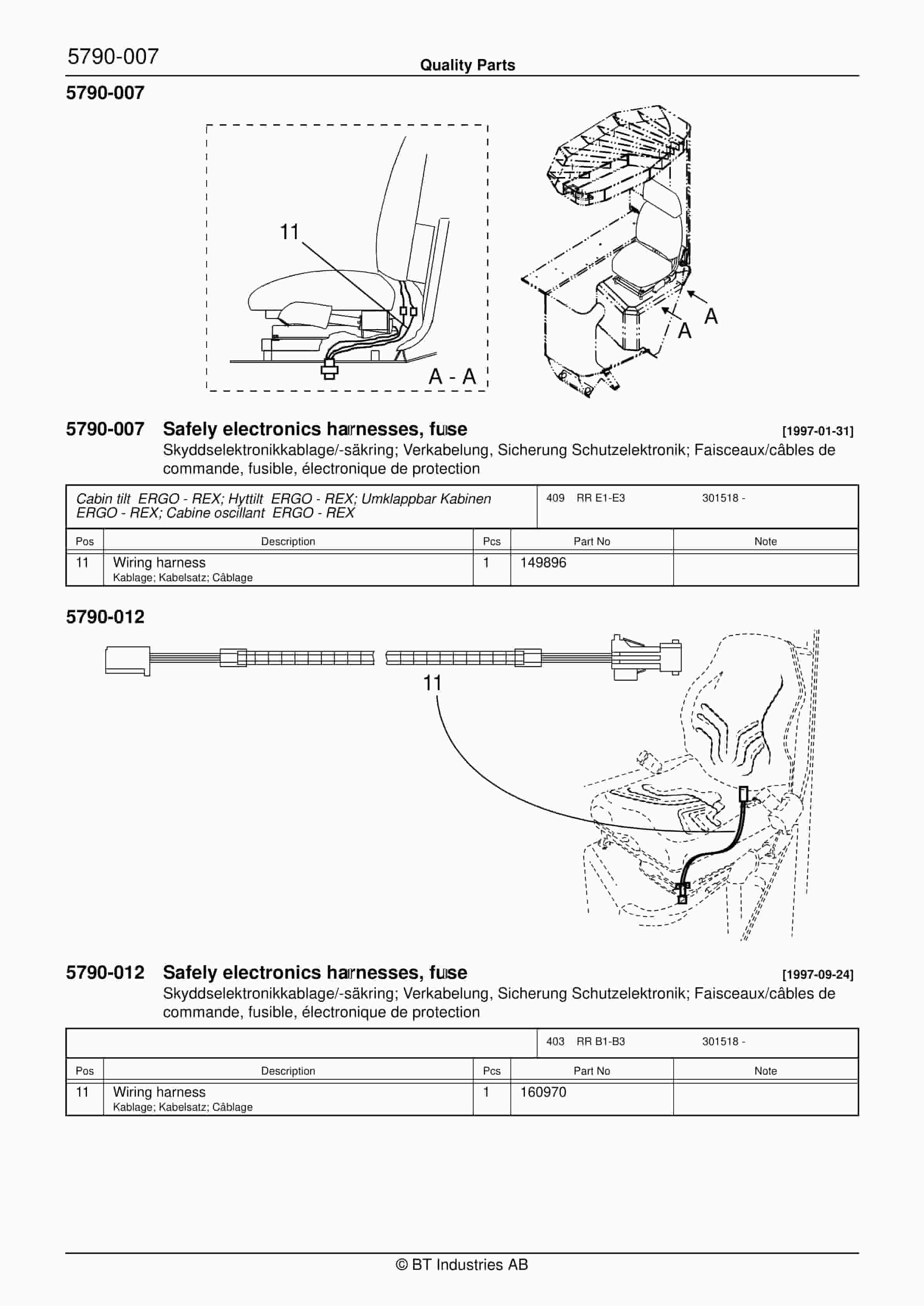 Alternative view of BT RR B1, RR B2, RR B3, RR E1, RR E2, RR E3(C), RR 15 (AC)(ACi) Quality Parts 178317