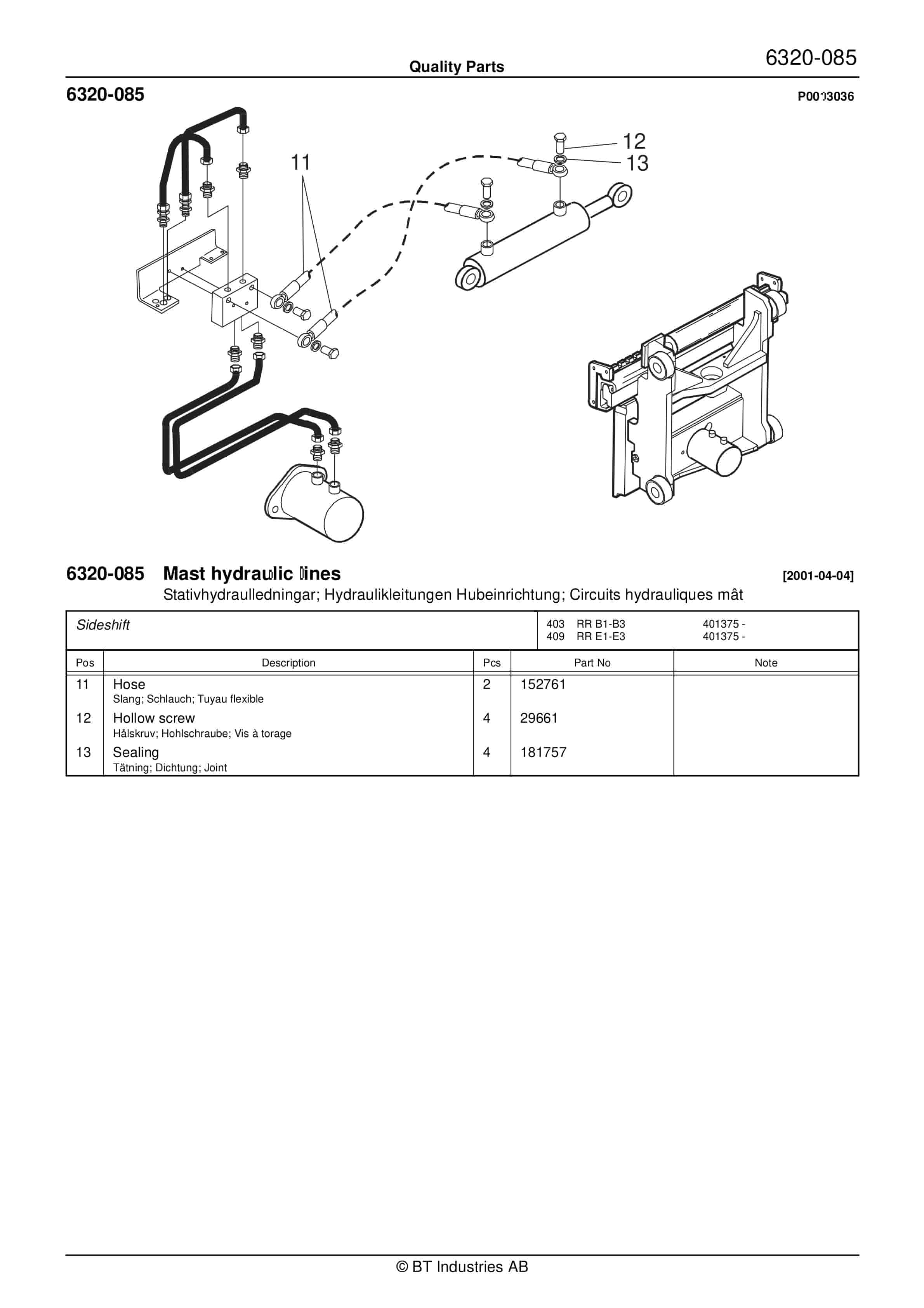 BT RR B1, RR B2, RR B3, RR E1, RR E2, RR E3(C), RR 15 (AC)(ACi) Quality Parts 181965 3 BT RR B1, RR B2, RR B3, RR E1, RR E2, RR E3(C), RR 15 (AC)(ACi) Quality Parts 181965 - Image 3