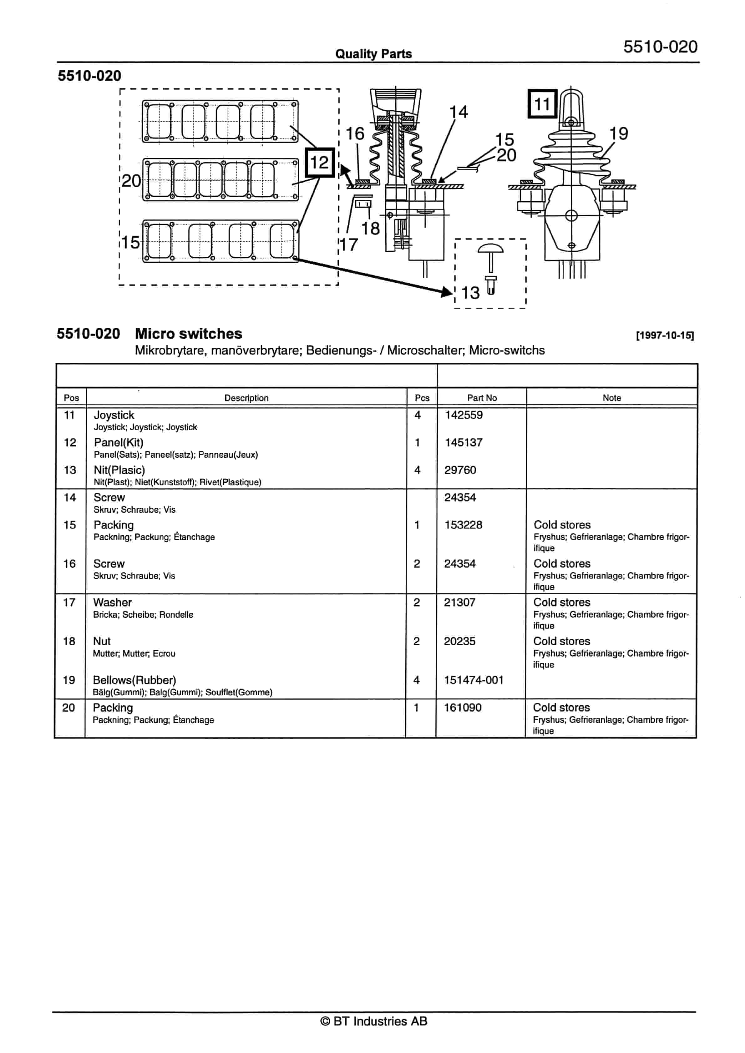 BT RR B2 Quality Parts 165696-3