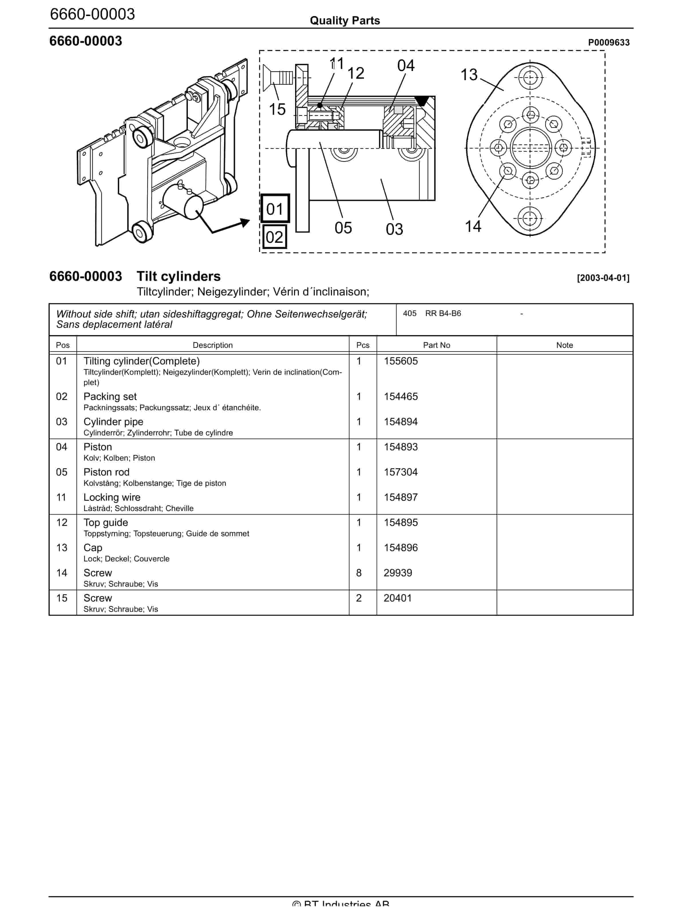 BT RR B4-B6 - C010403-3 - C010104-2 - C010622-9 - C010618-0 Quality Parts 847789 5 BT RR B4-B6 - C010403-3 - C010104-2 - C010622-9 - C010618-0 Quality Parts 847789 - Image 5