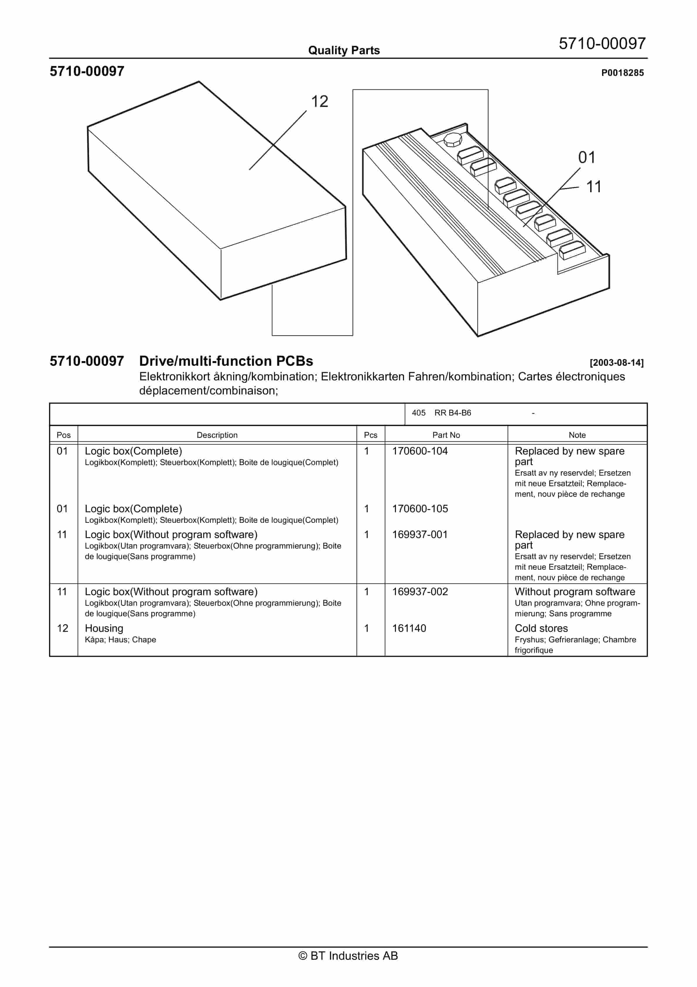 BT RR B4-B6 - C030103-7 Quality Parts 847953 2 BT RR B4-B6 - C030103-7 Quality Parts 847953 - Image 2