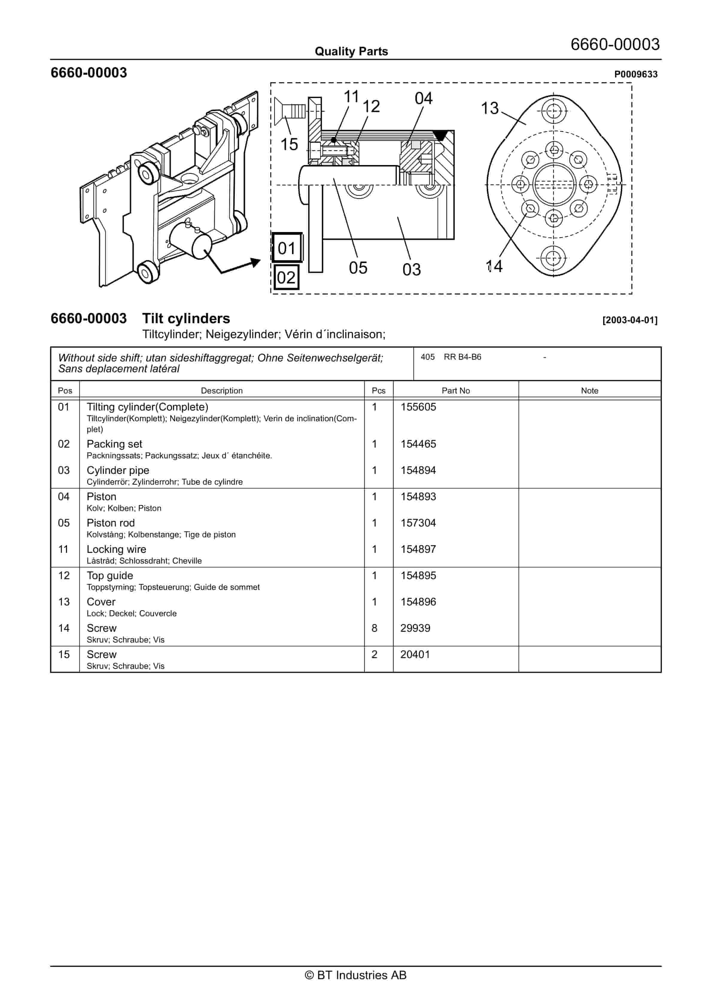 BT RR B4-B6 - C030103-7 Quality Parts 847953 5 BT RR B4-B6 - C030103-7 Quality Parts 847953 - Image 5